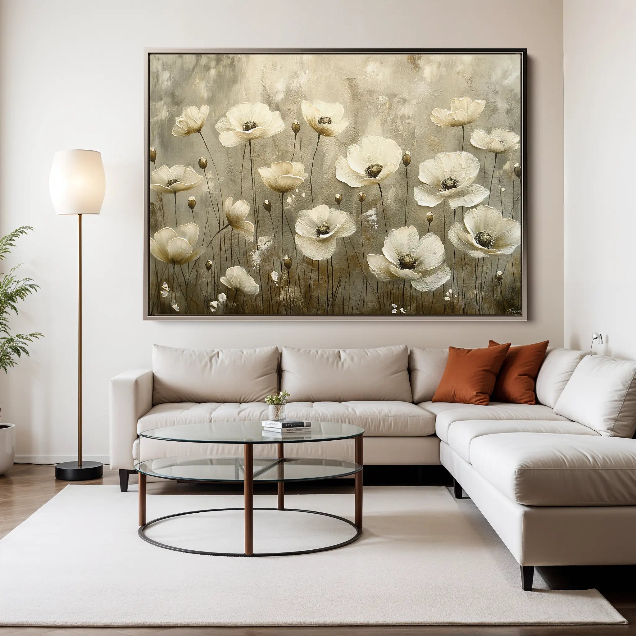 Floral Canvas Wall Art WAD145-F 90 x 60 cm / Stretched on hidden frame