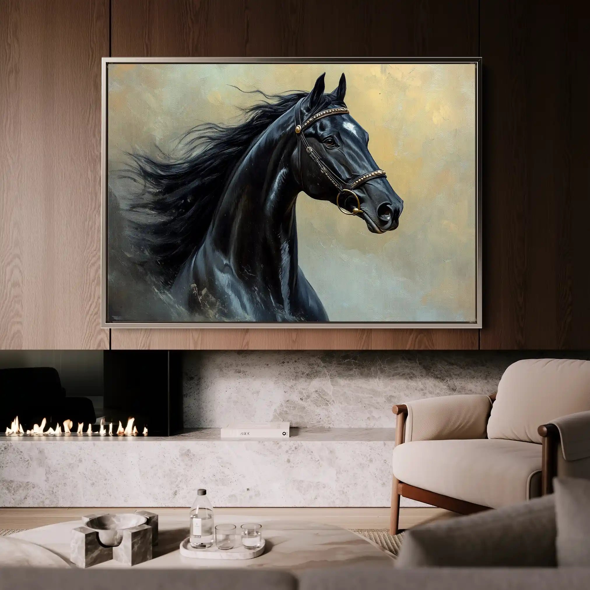 Horses 145 Canvas Art 90 x 60 cm / Stretched on hidden frame