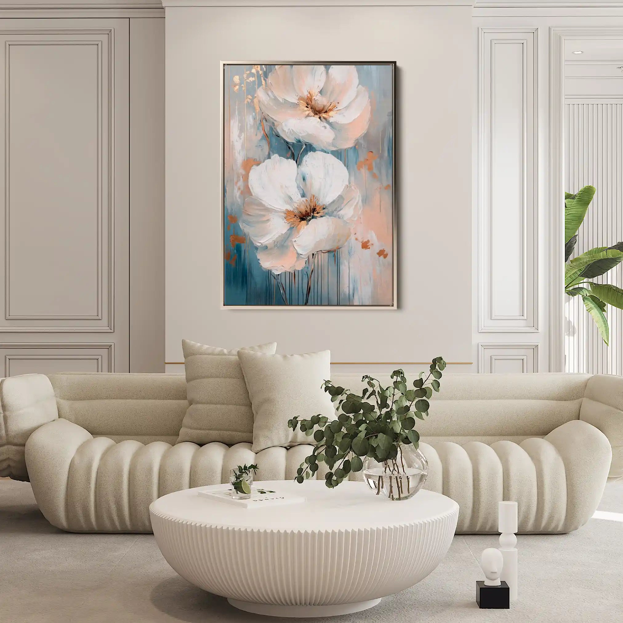 Floral Canvas Wall Art WAD1453-F 90 x 60 cm / Stretched on hidden frame