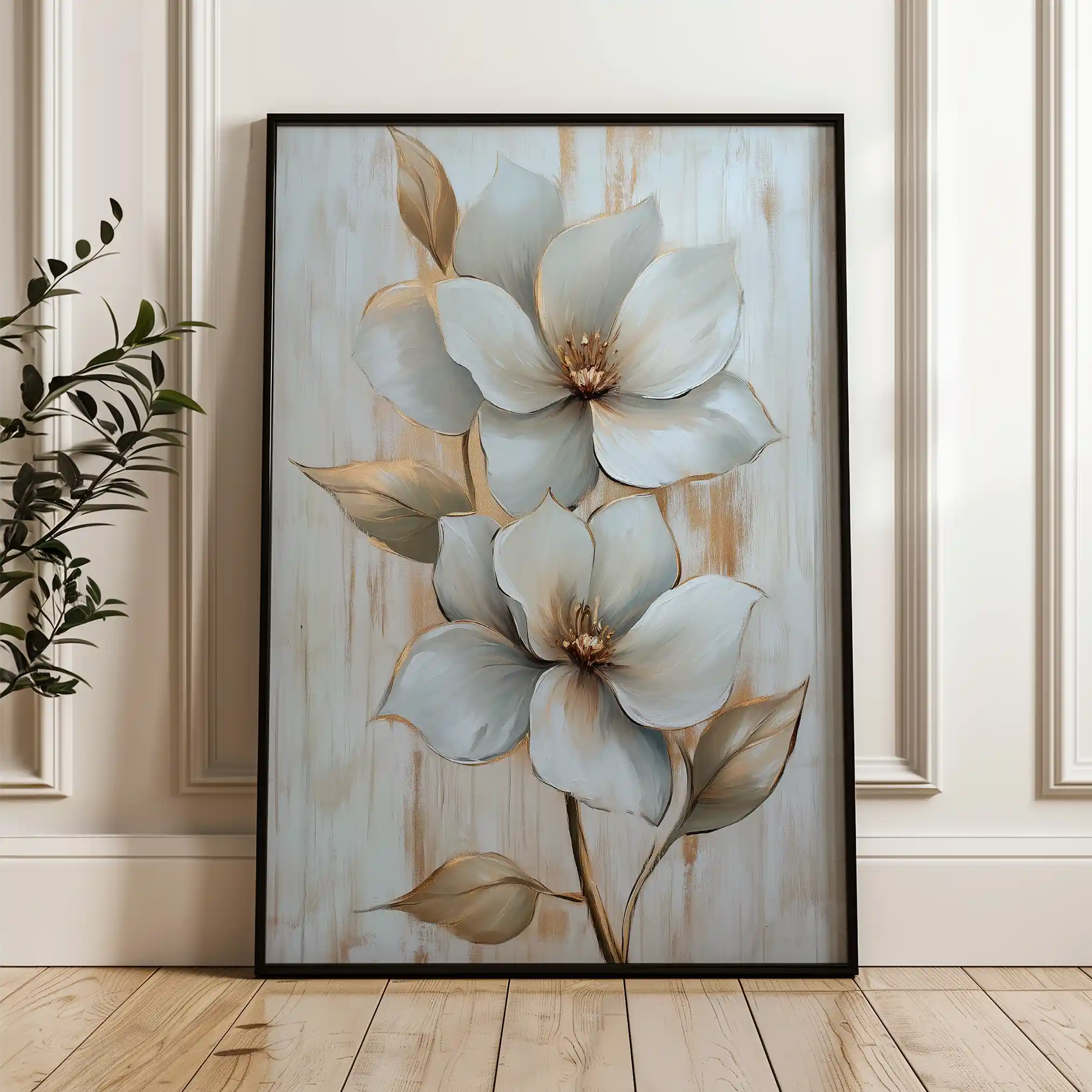 Floral Canvas Wall Art WAD1456-F 90 x 60 cm / Stretched on hidden frame