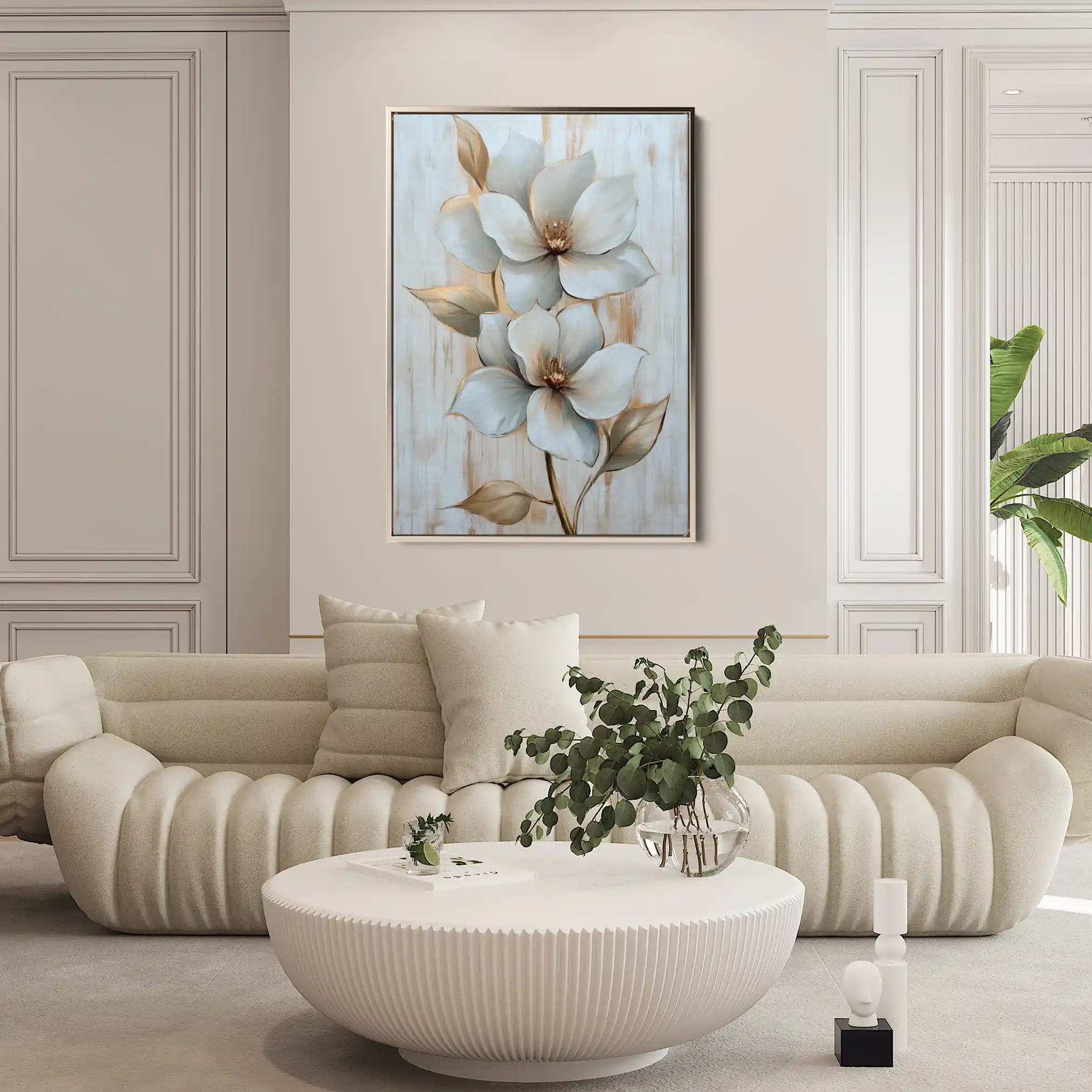 Floral Canvas Wall Art WAD1456-F 90 x 60 cm / Stretched on hidden frame