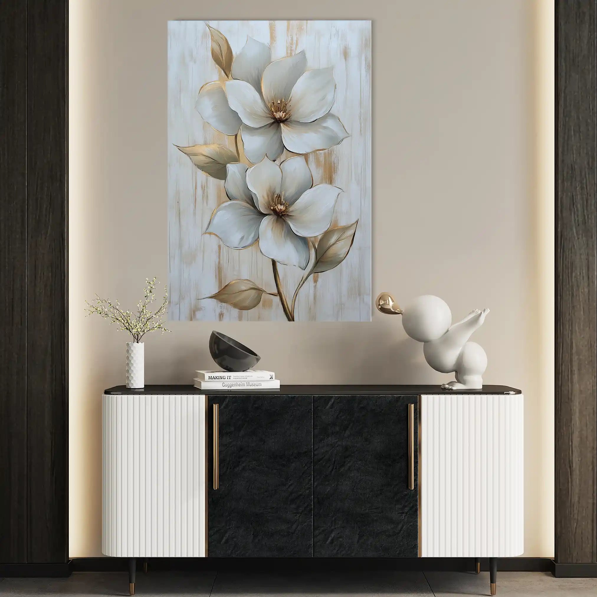 Floral Canvas Wall Art WAD1456-F 90 x 60 cm / Stretched on hidden frame