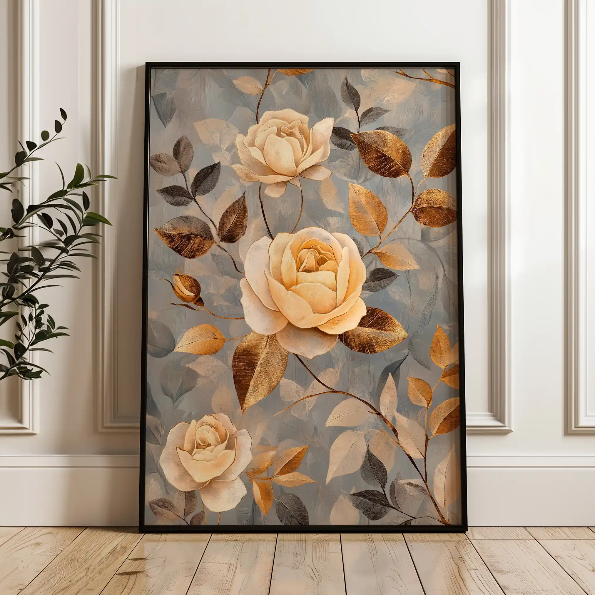 Floral Canvas Wall Art WAD1459-F 90 x 60 cm / Stretched on hidden frame