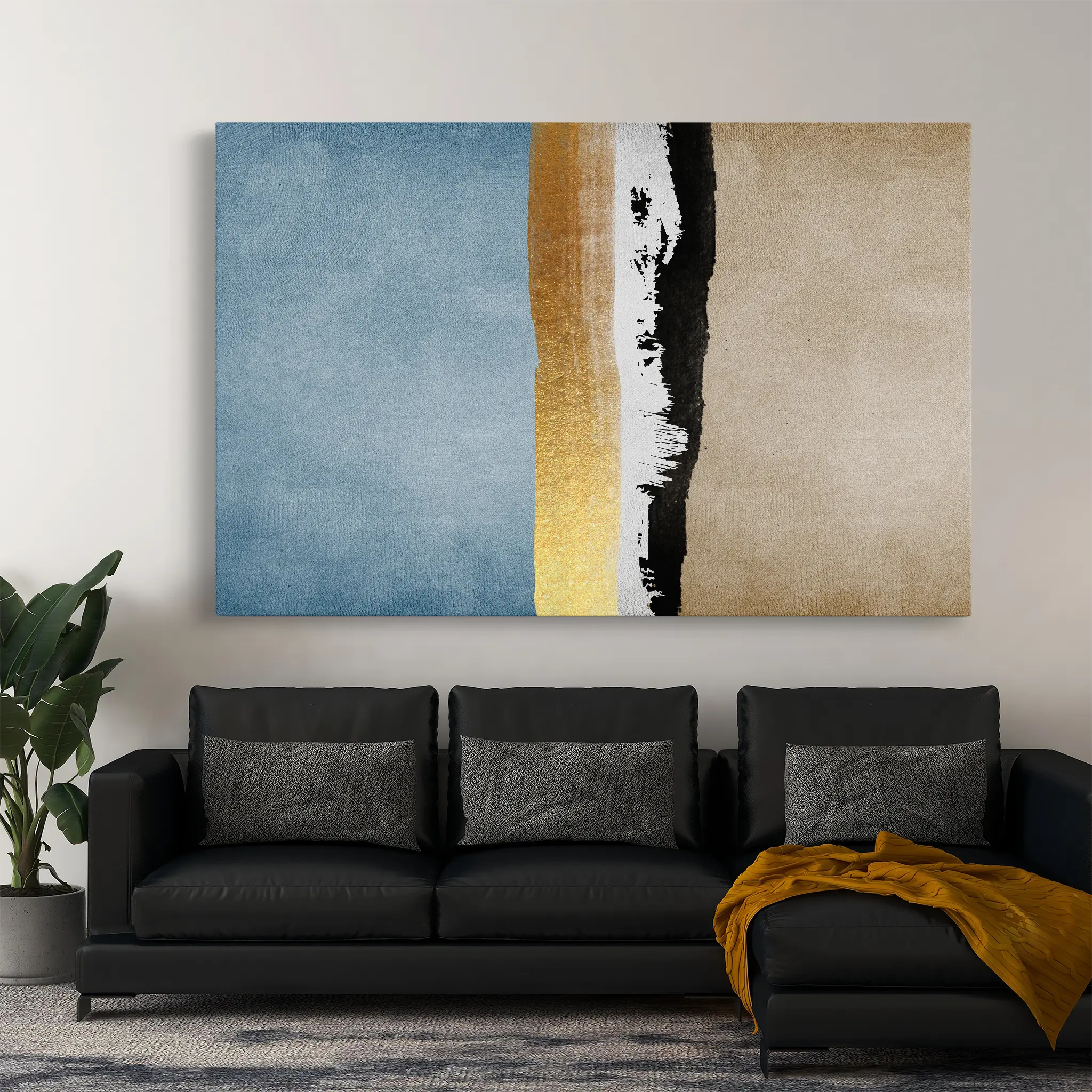 Abstract Canvas Wall Art WAD146-A 90 x 60 cm / Stretched on hidden frame