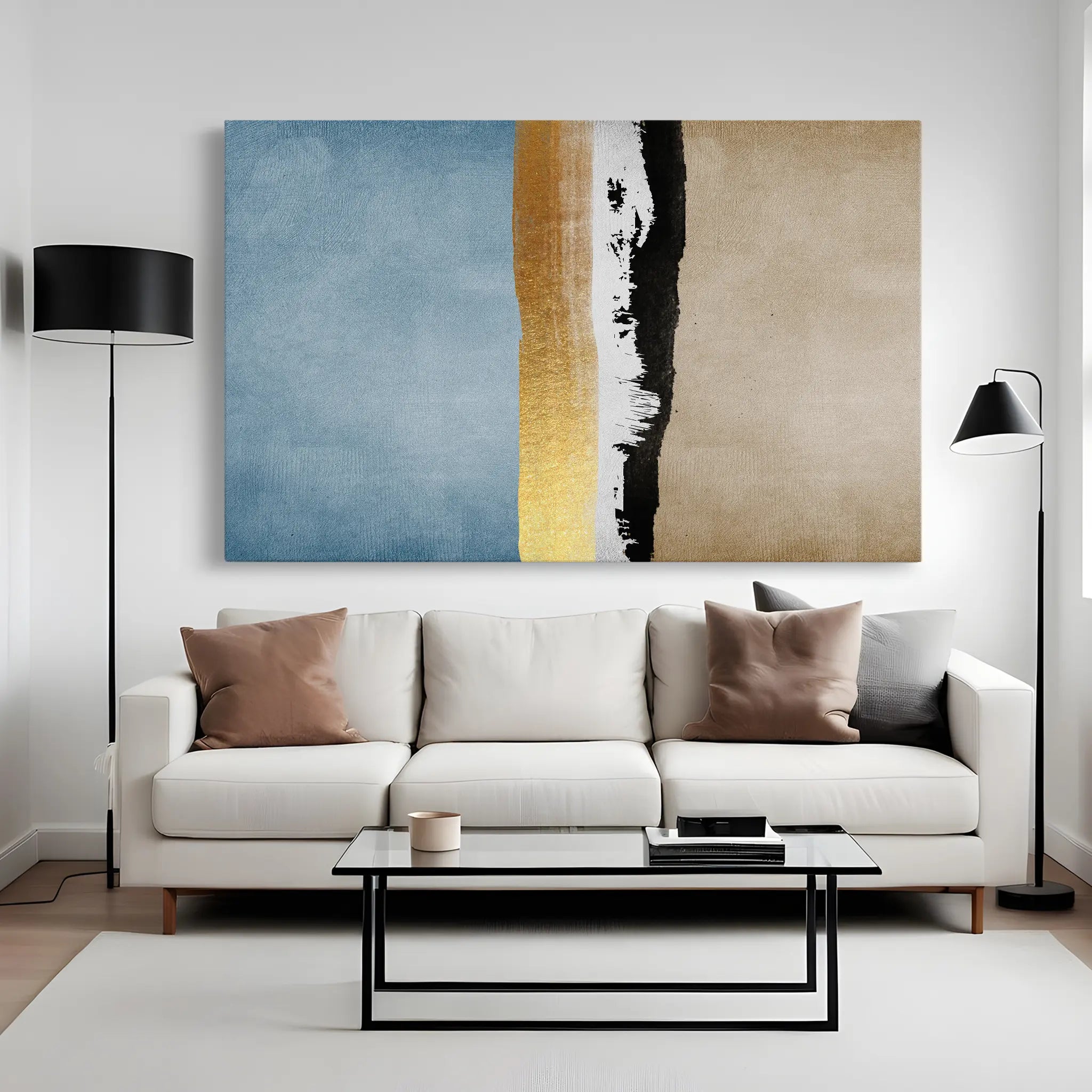 Abstract Canvas Wall Art WAD146-A 90 x 60 cm / Stretched on hidden frame