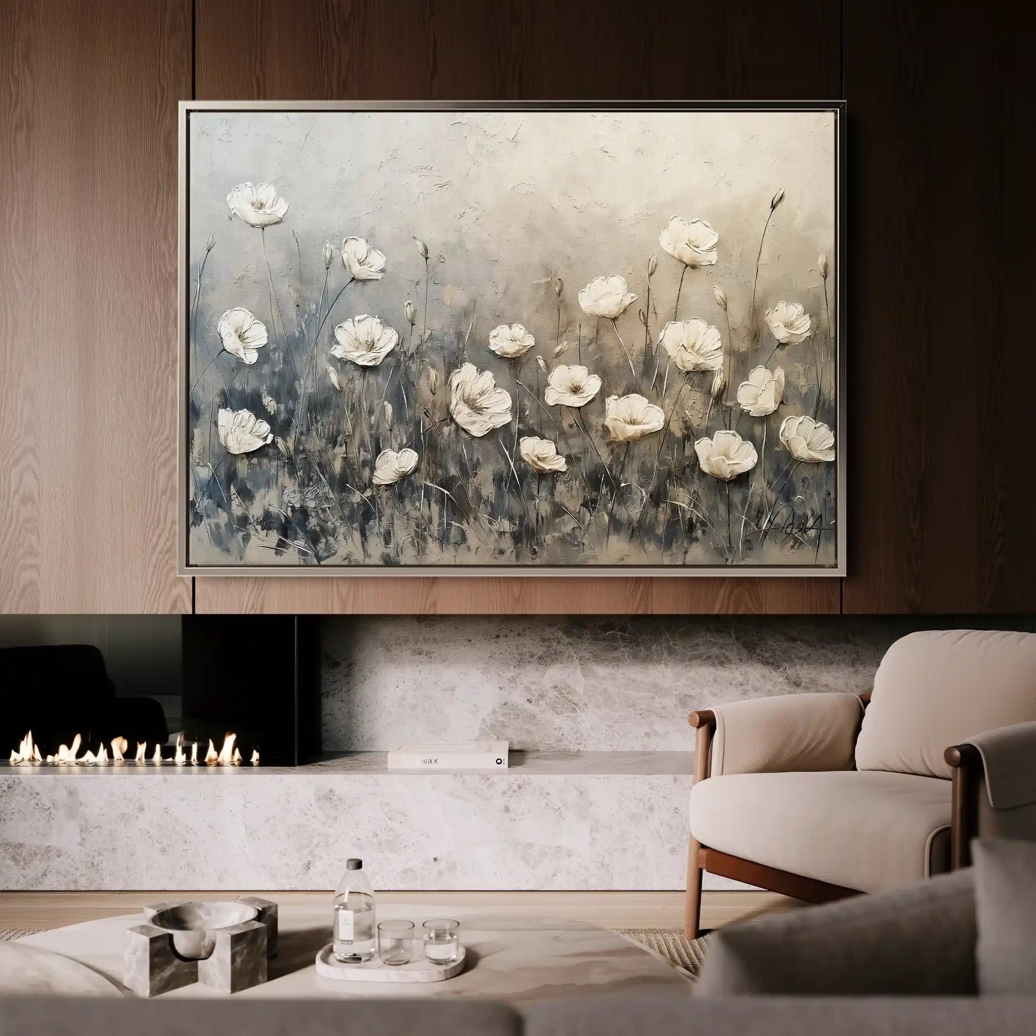 Floral Canvas Wall Art WAD146-F 90 x 60 cm / Stretched on hidden frame