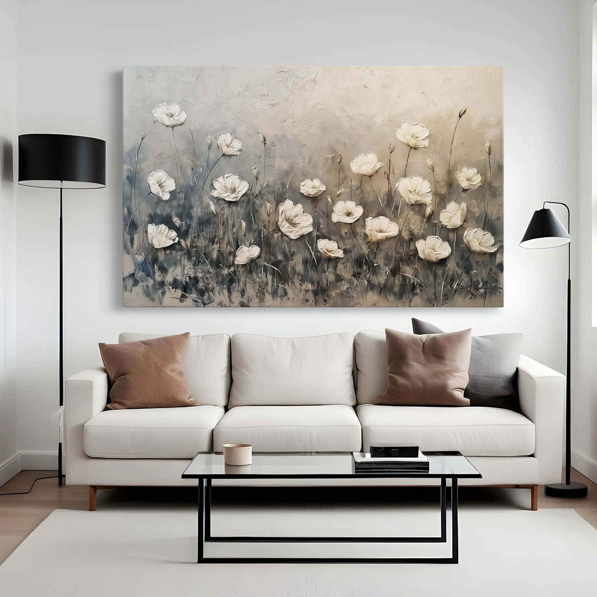 Floral Canvas Wall Art WAD146-F 90 x 60 cm / Stretched on hidden frame