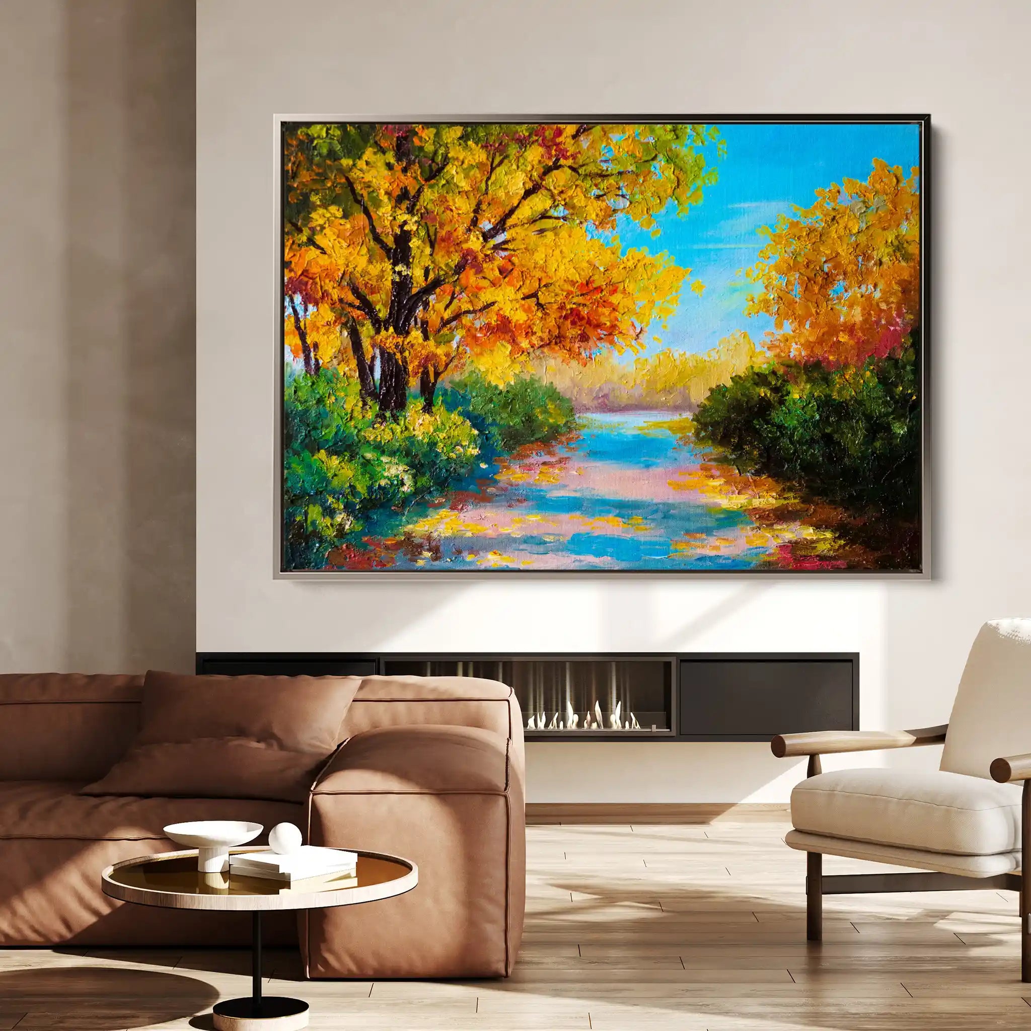 Landscape 146 Canvas Art 90 x 60 cm / Stretched on hidden frame
