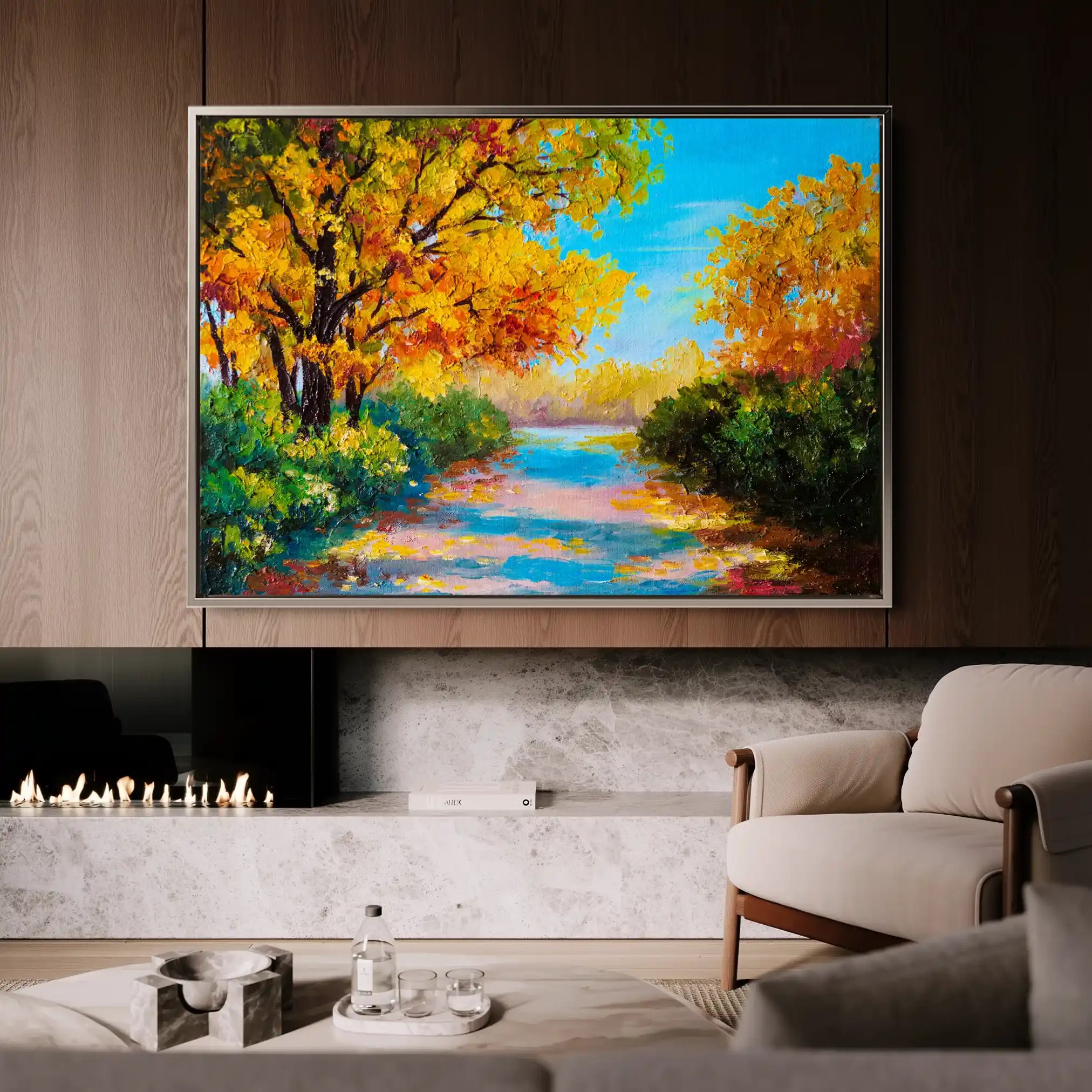 Landscape 146 Canvas Art 90 x 60 cm / Stretched on hidden frame