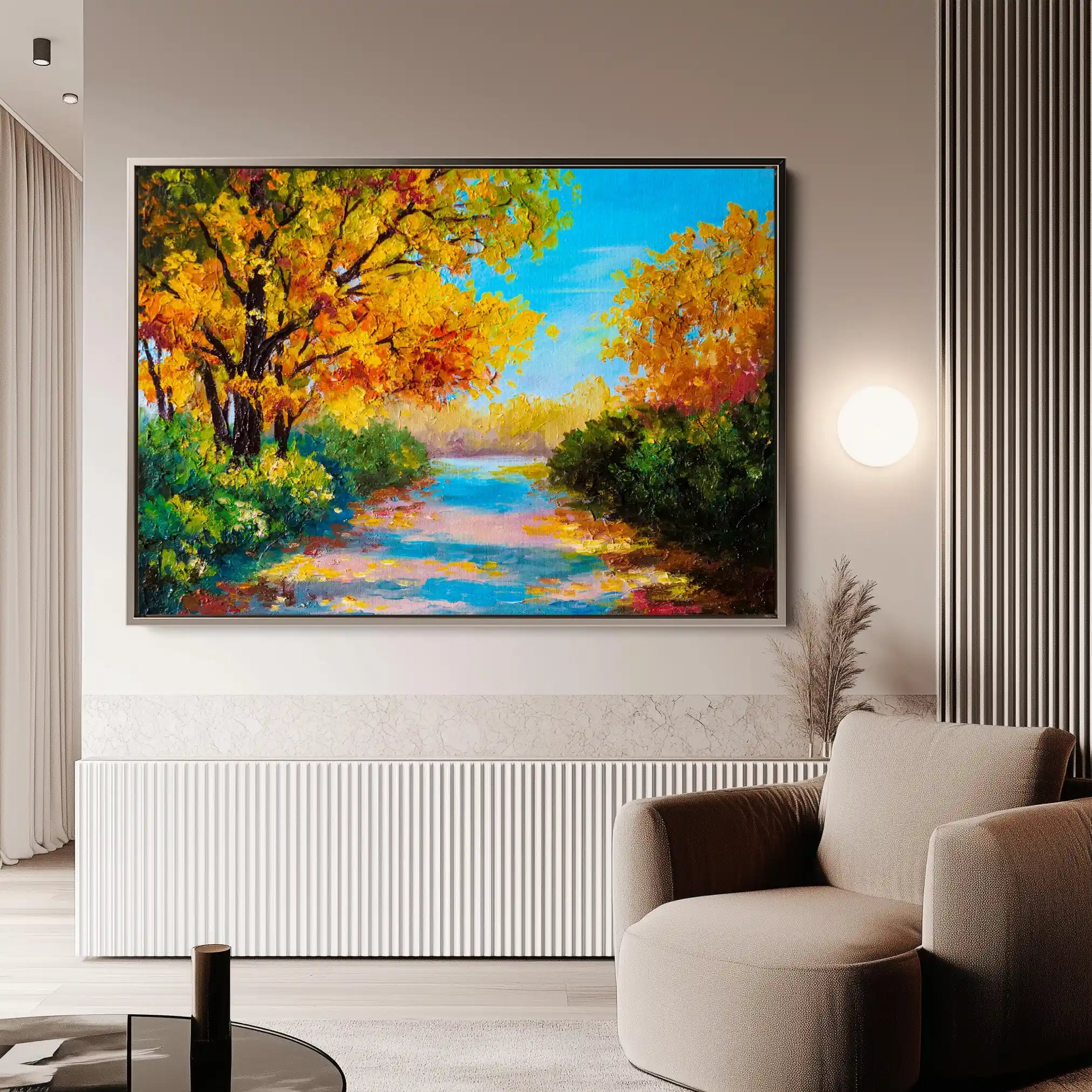 Landscape 146 Canvas Art 90 x 60 cm / Stretched on hidden frame