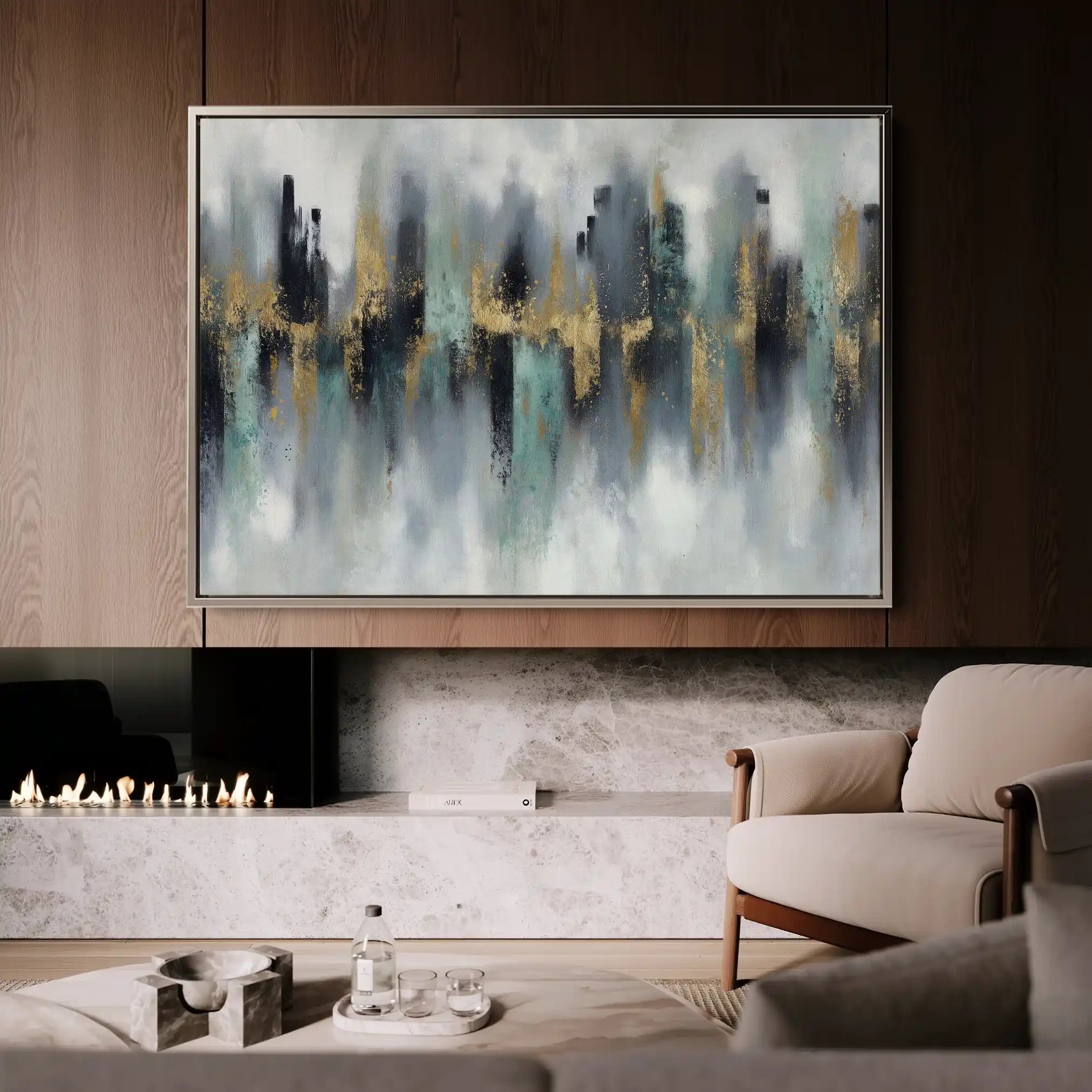 Abstract 1464 Canvas Art 60 x 40 cm / Stretched on hidden frame