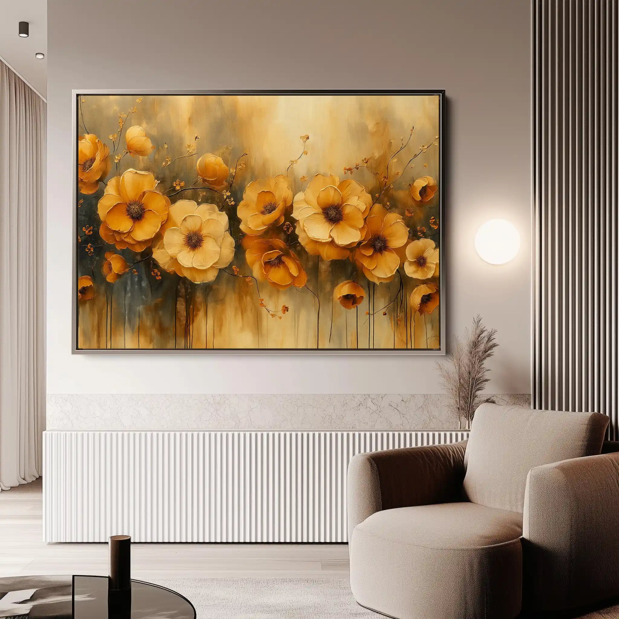 Floral Canvas Wall Art WAD147-F 90 x 60 cm / Stretched on hidden frame