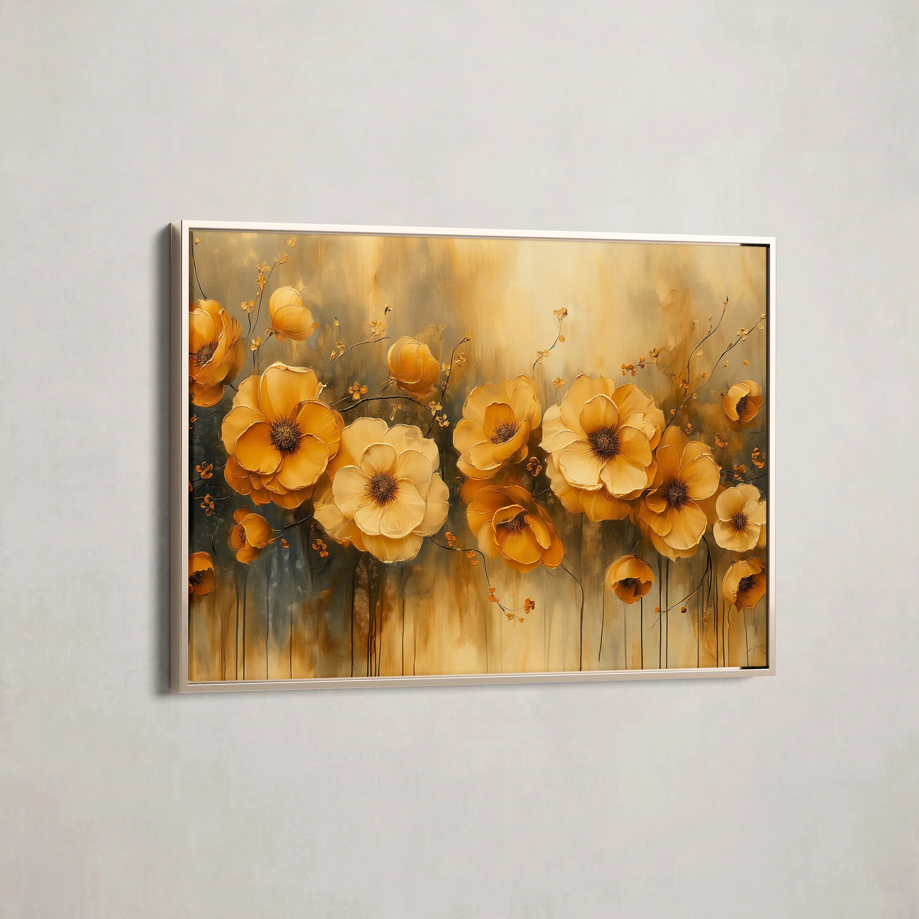 Floral Canvas Wall Art WAD147-F 90 x 60 cm / Stretched on hidden frame