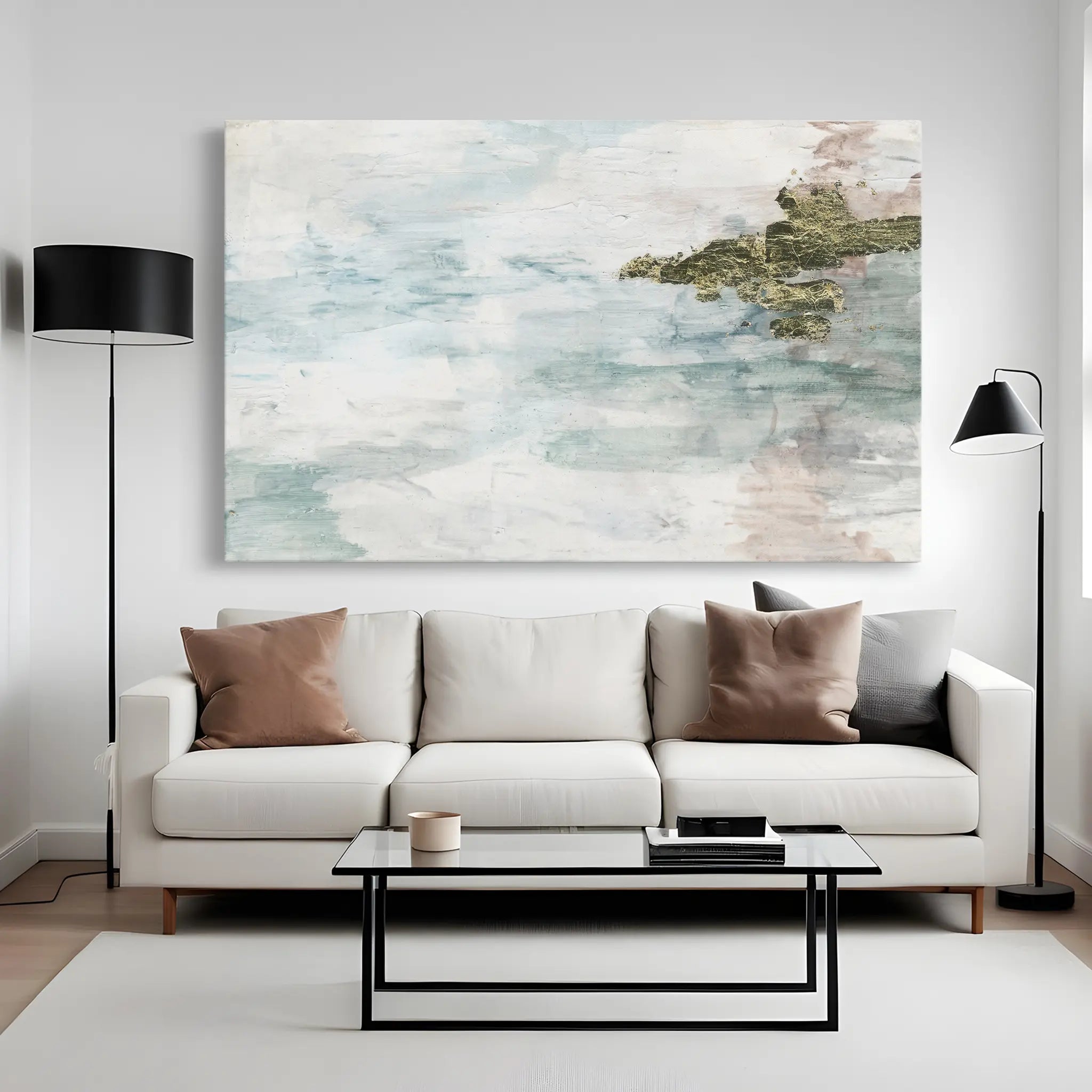 Abstract Canvas Wall Art WAD148-A 90 x 60 cm / Stretched on hidden frame