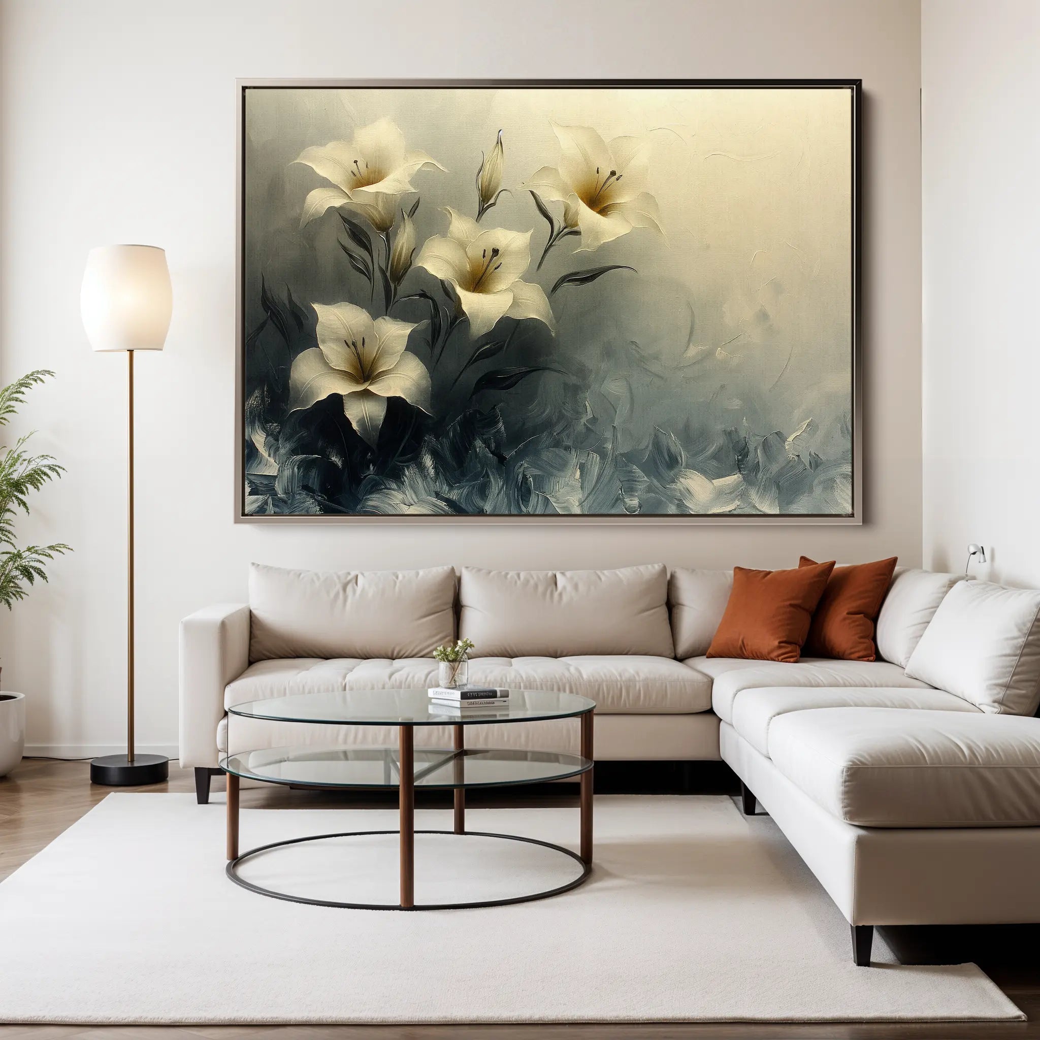 Floral Canvas Wall Art WAD148-F 90 x 60 cm / Stretched on hidden frame