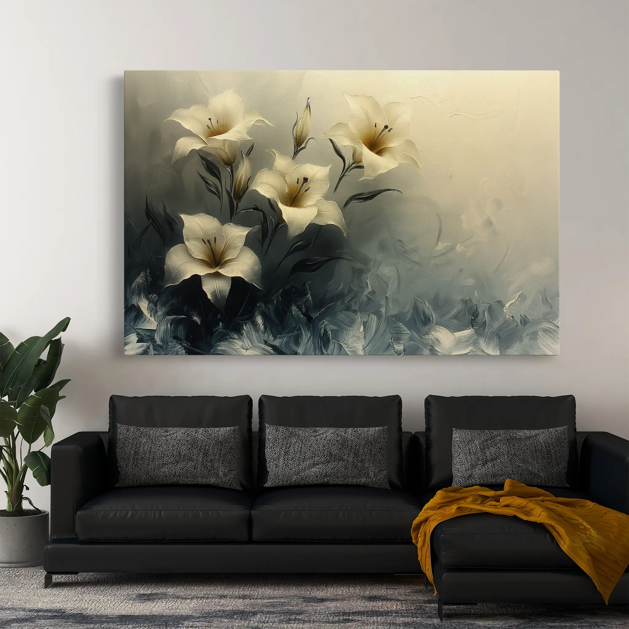 Floral Canvas Wall Art WAD148-F 90 x 60 cm / Stretched on hidden frame