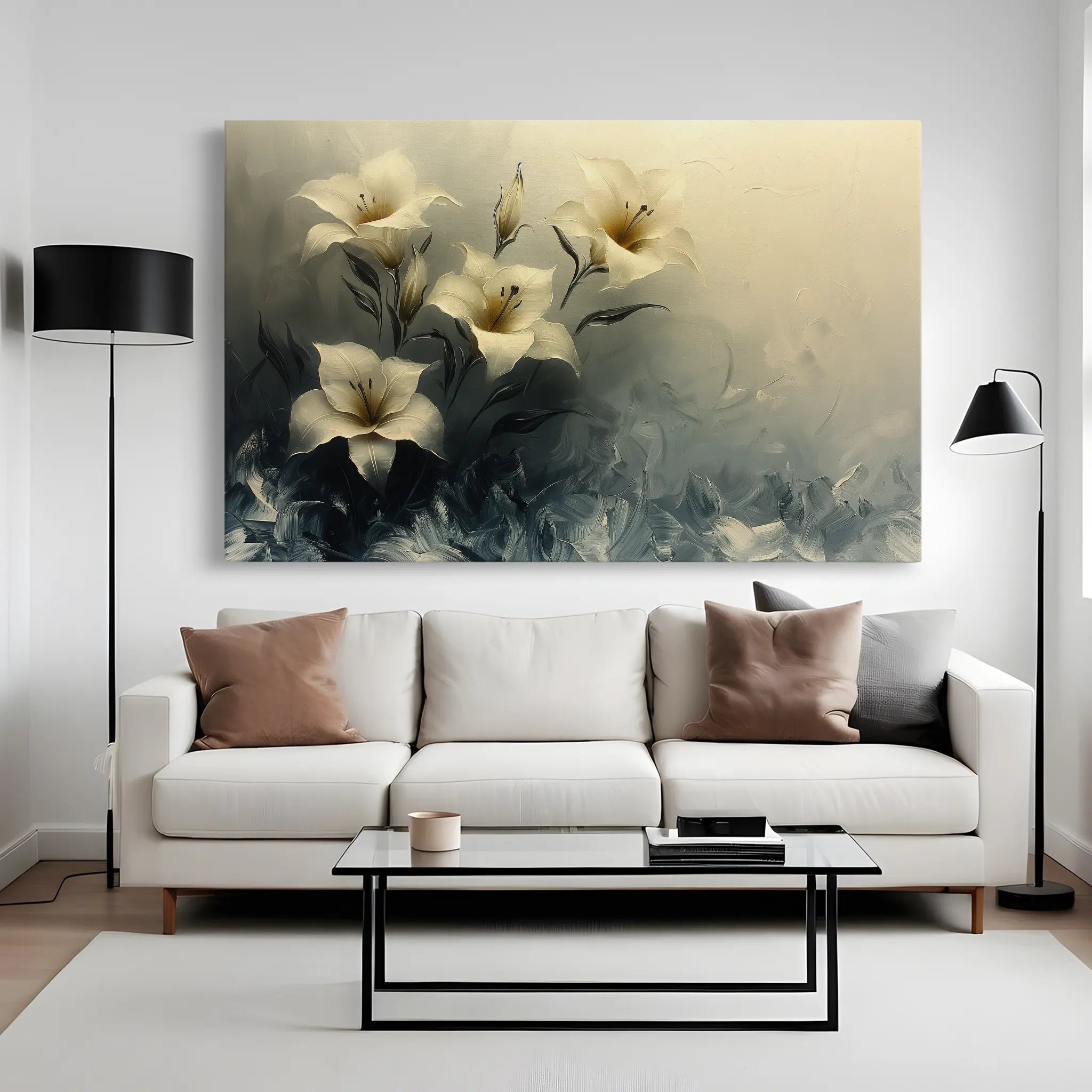 Floral Canvas Wall Art WAD148-F 90 x 60 cm / Stretched on hidden frame