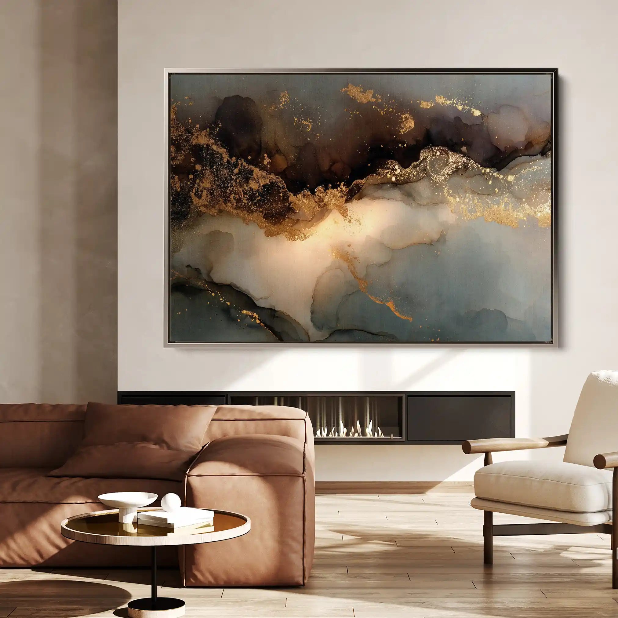 Abstract 1480 Canvas Art 60 x 40 cm / Stretched on hidden frame