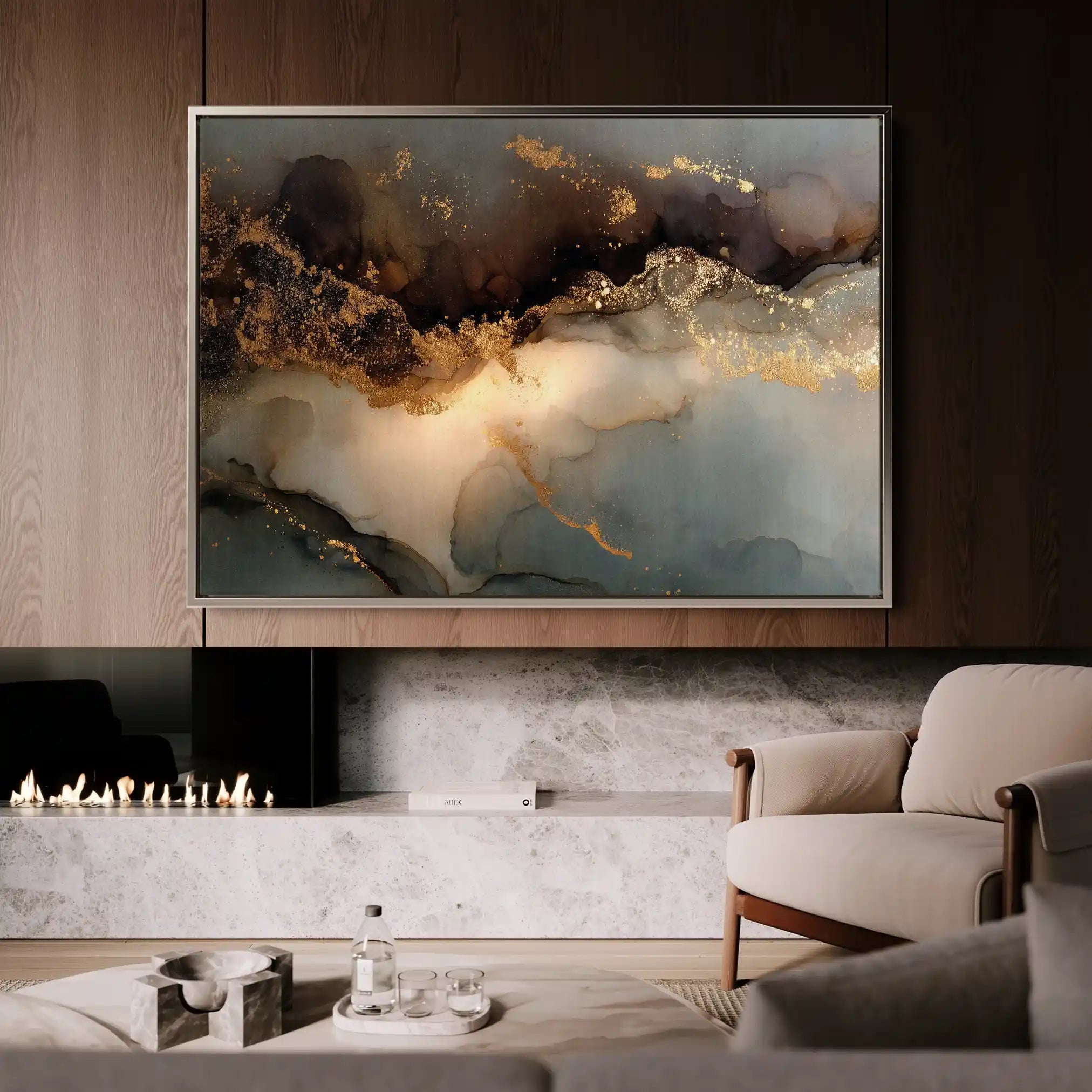 Abstract 1480 Canvas Art 60 x 40 cm / Stretched on hidden frame