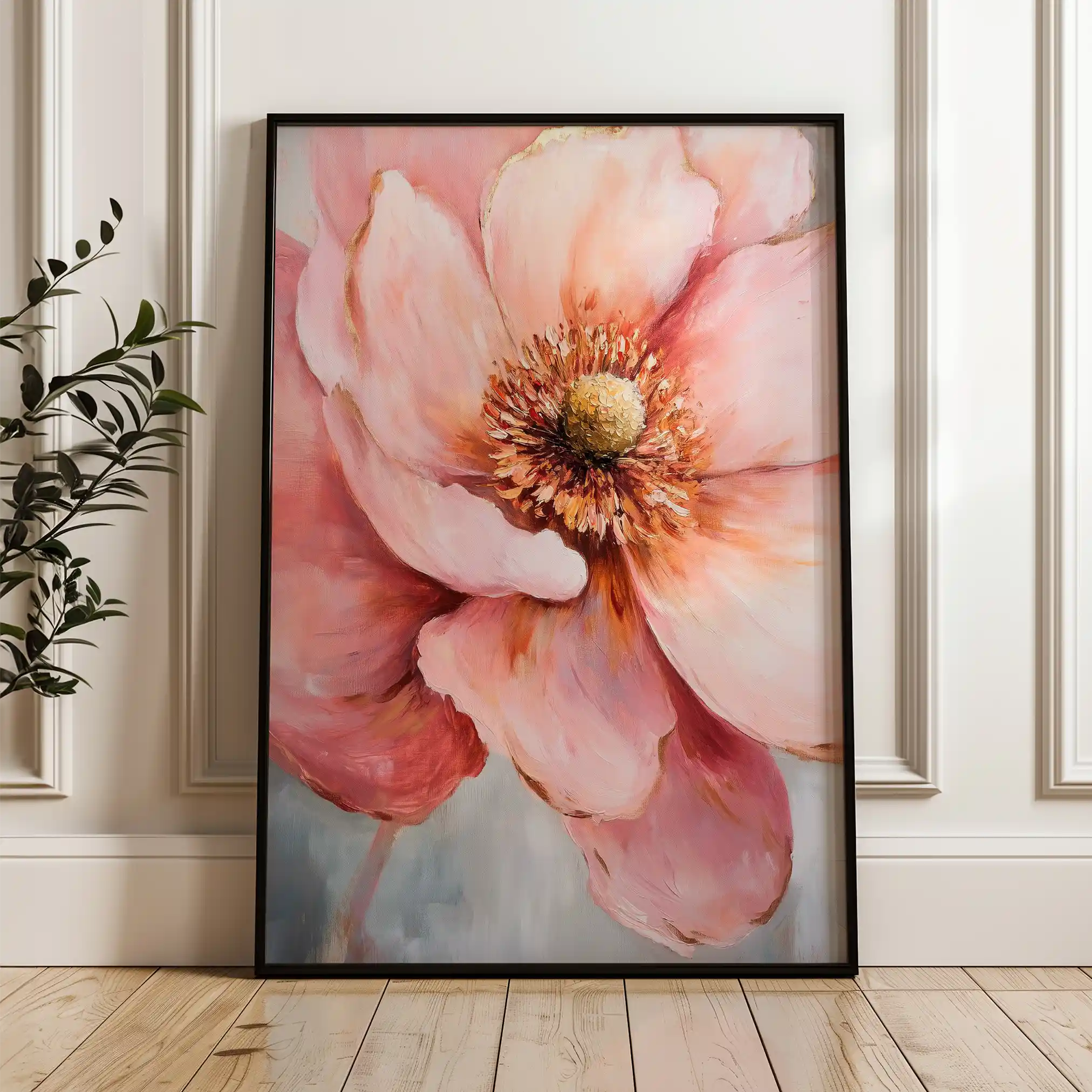 Floral Canvas Wall Art WAD1481-F 90 x 60 cm / Stretched on hidden frame