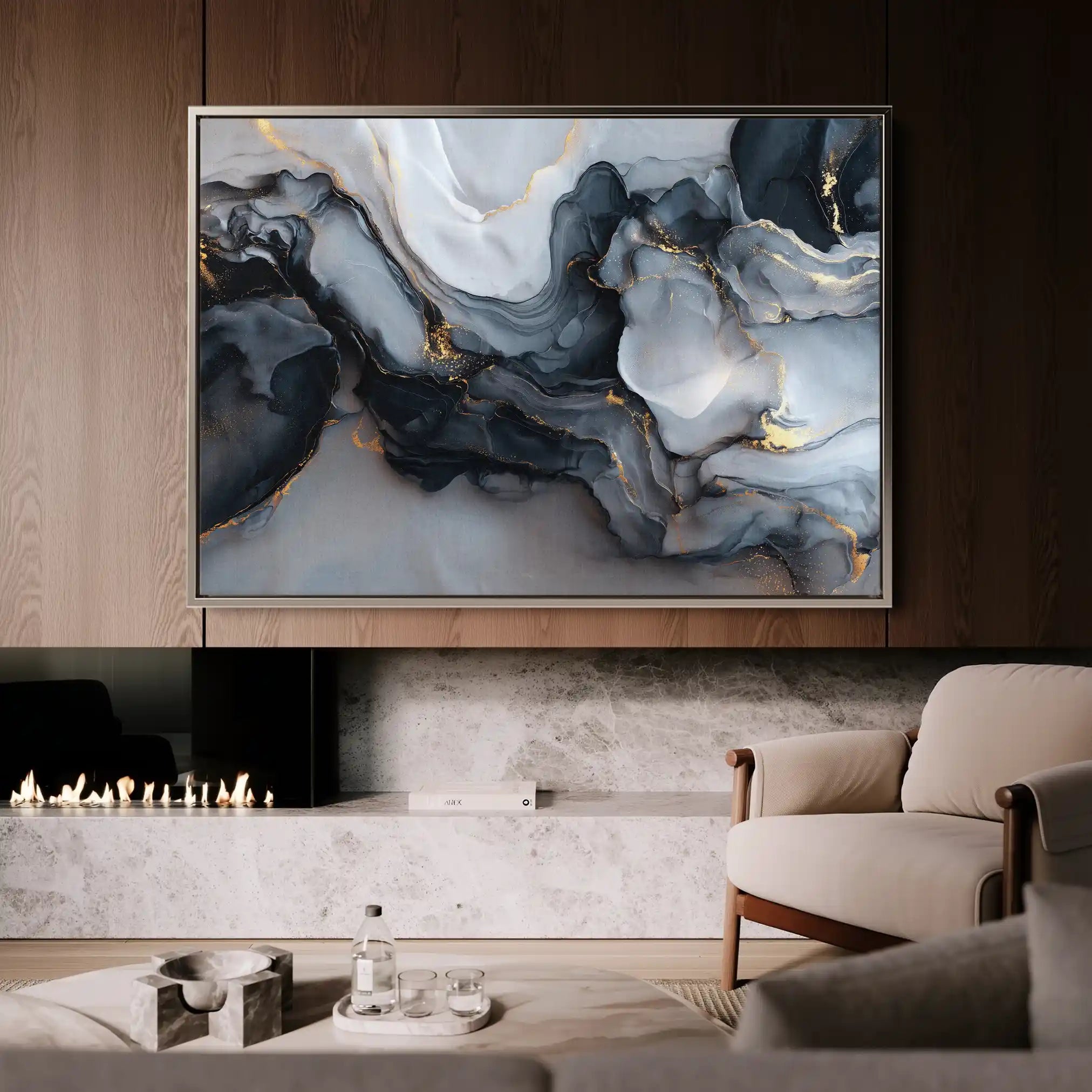 Abstract 1483 Canvas Art 60 x 40 cm / Stretched on hidden frame