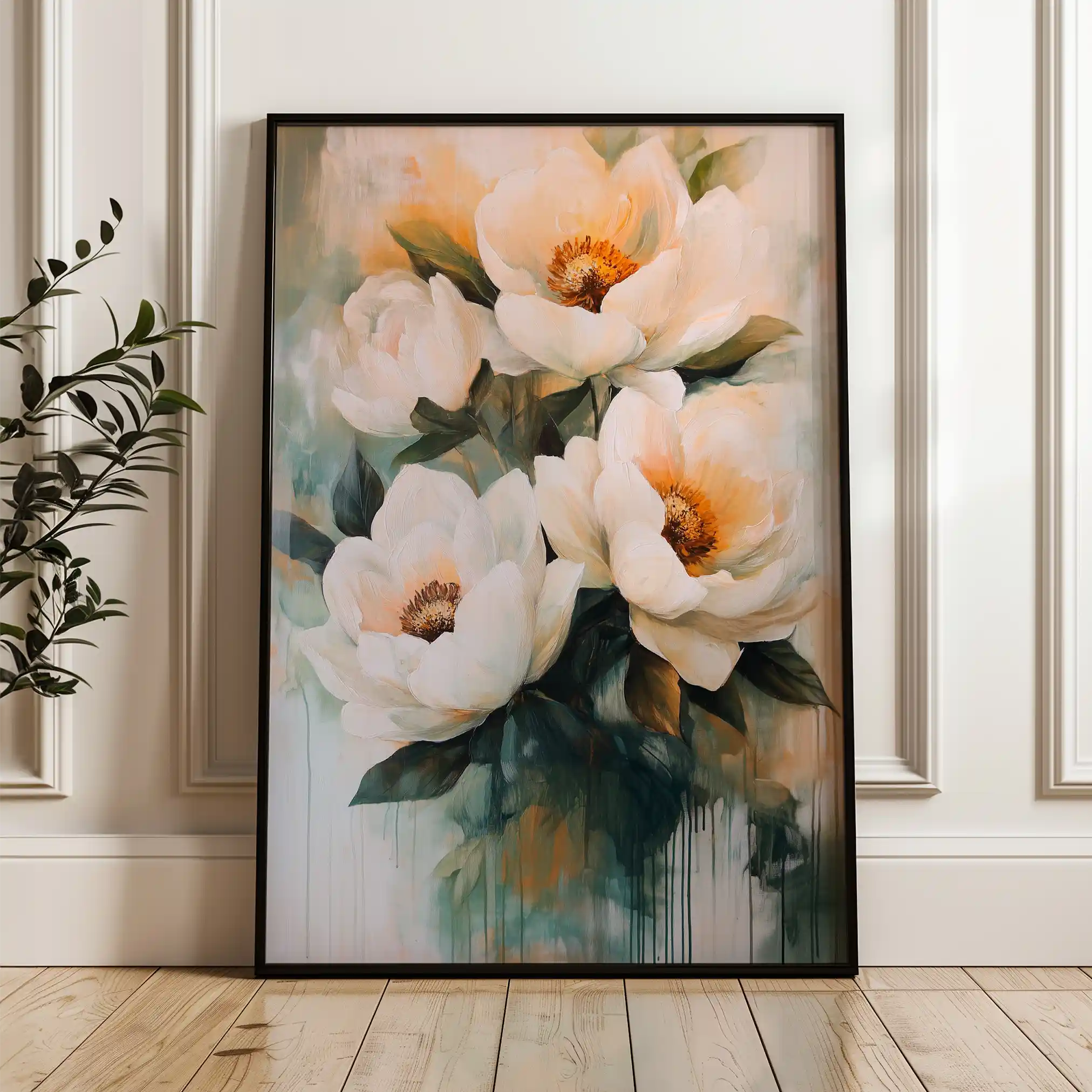 Floral Canvas Wall Art WAD1489-F 90 x 60 cm / Stretched on hidden frame