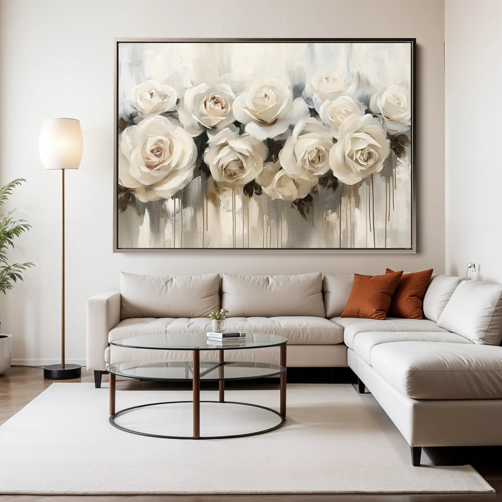 Floral Canvas Wall Art WAD149-F 90 x 60 cm / Stretched on hidden frame