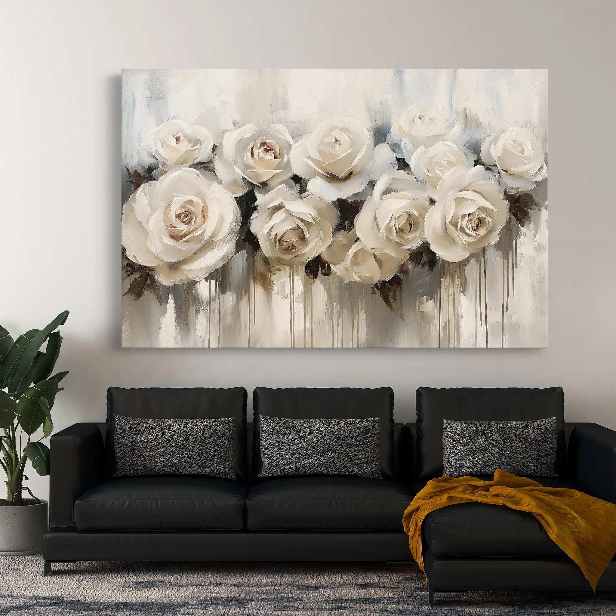 Floral Canvas Wall Art WAD149-F 90 x 60 cm / Stretched on hidden frame