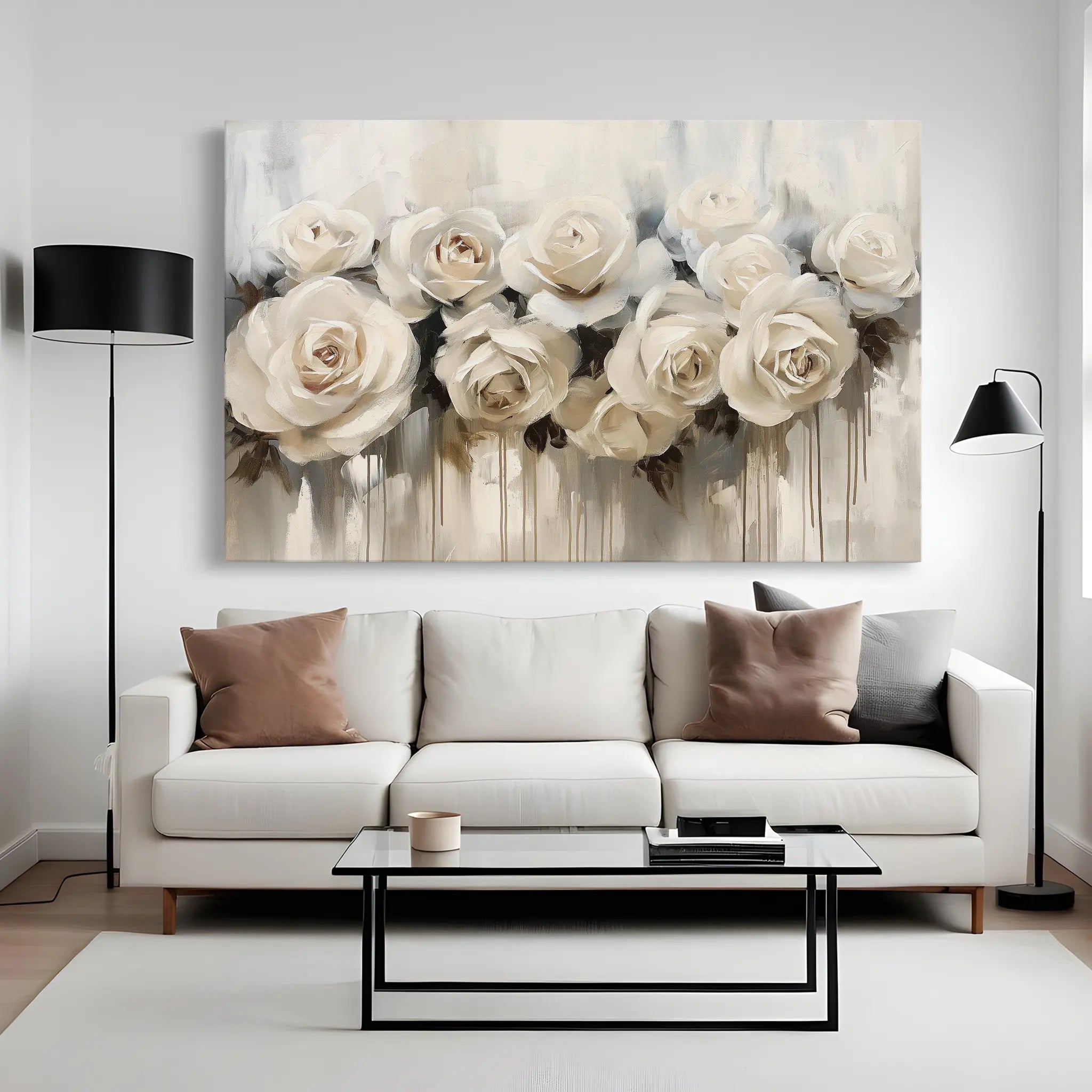 Floral Canvas Wall Art WAD149-F 90 x 60 cm / Stretched on hidden frame