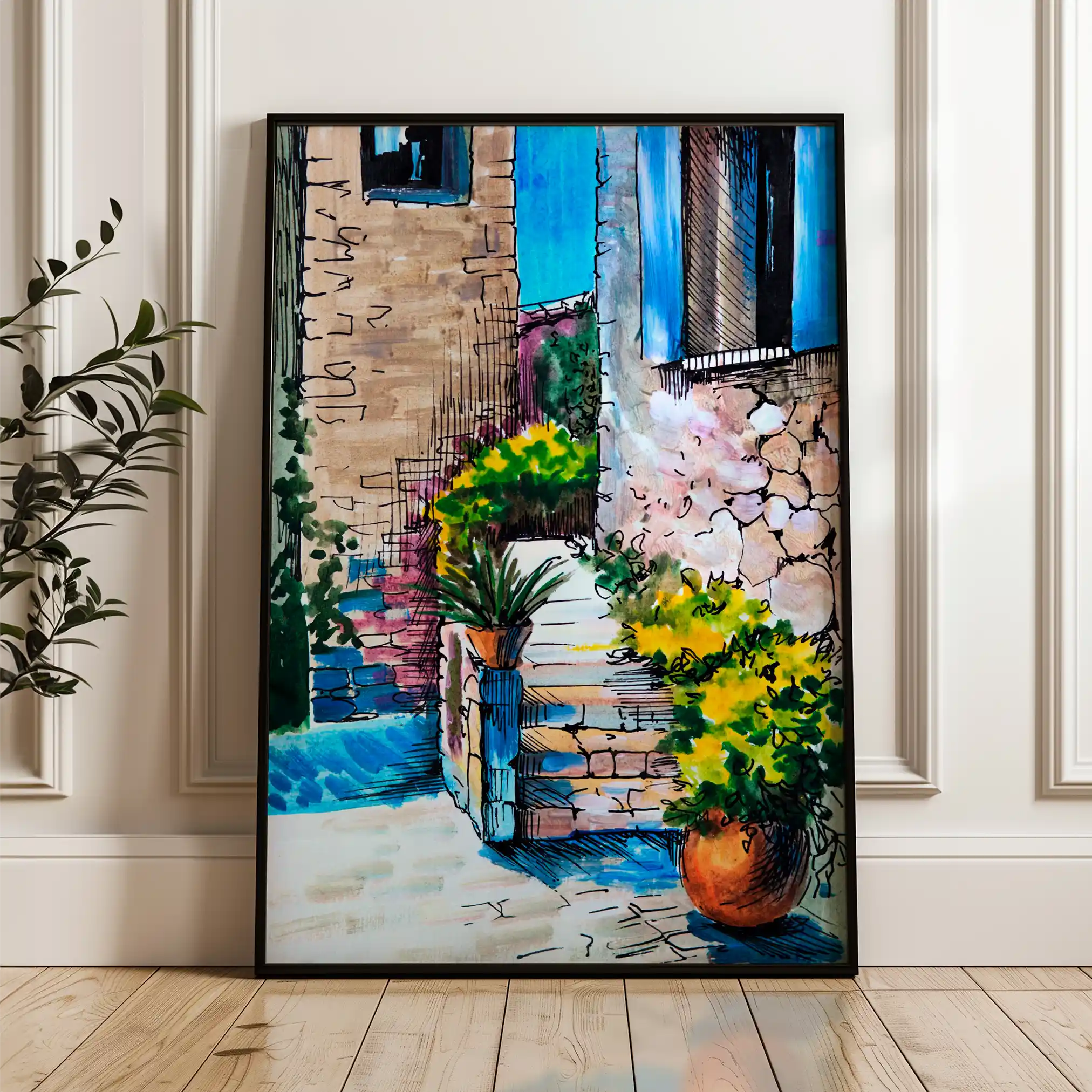 Landscape 149 Canvas Art 90 x 60 cm / Stretched on hidden frame
