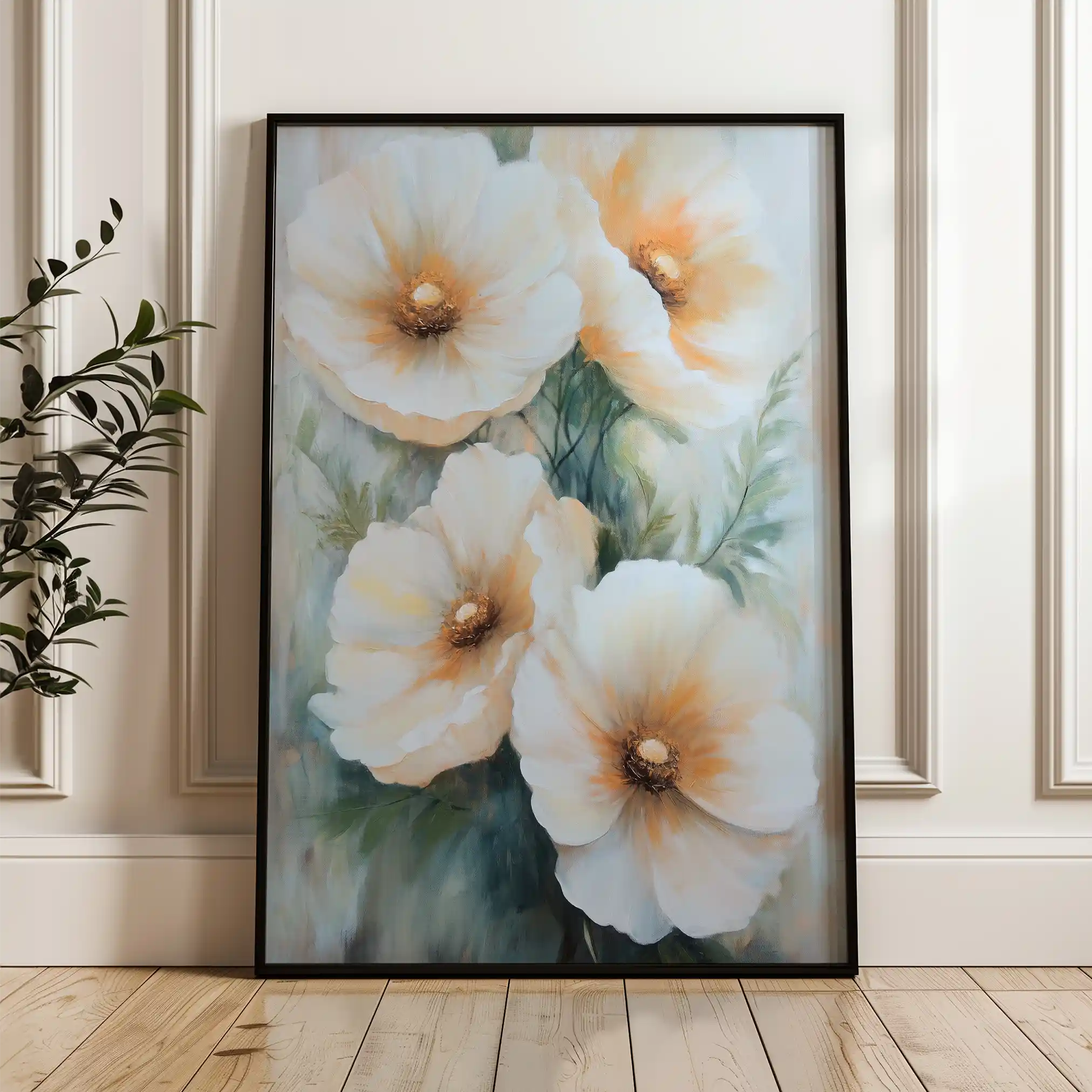 Floral Canvas Wall Art WAD1490-F 90 x 60 cm / Stretched on hidden frame