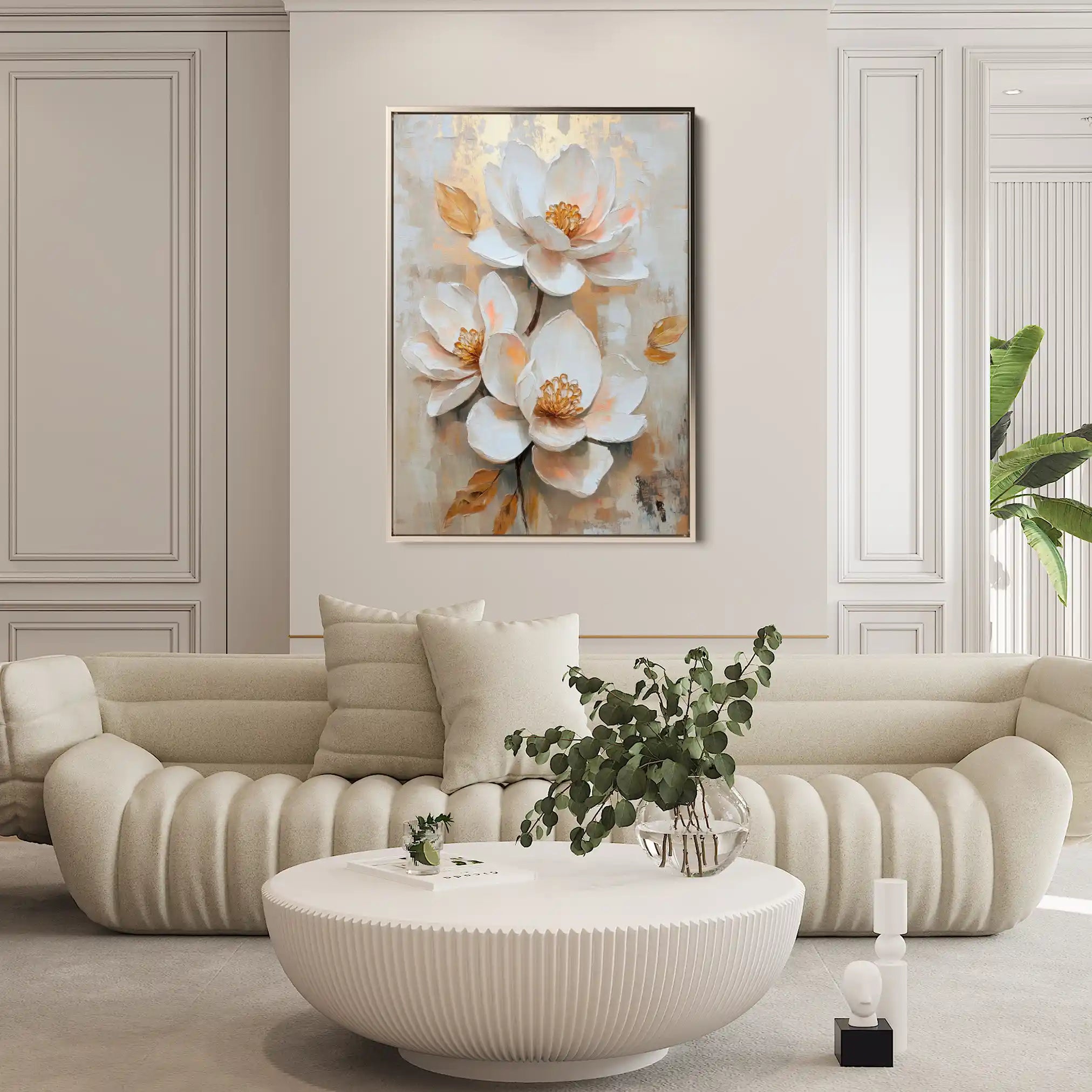 Floral Canvas Wall Art WAD1491-F 90 x 60 cm / Stretched on hidden frame