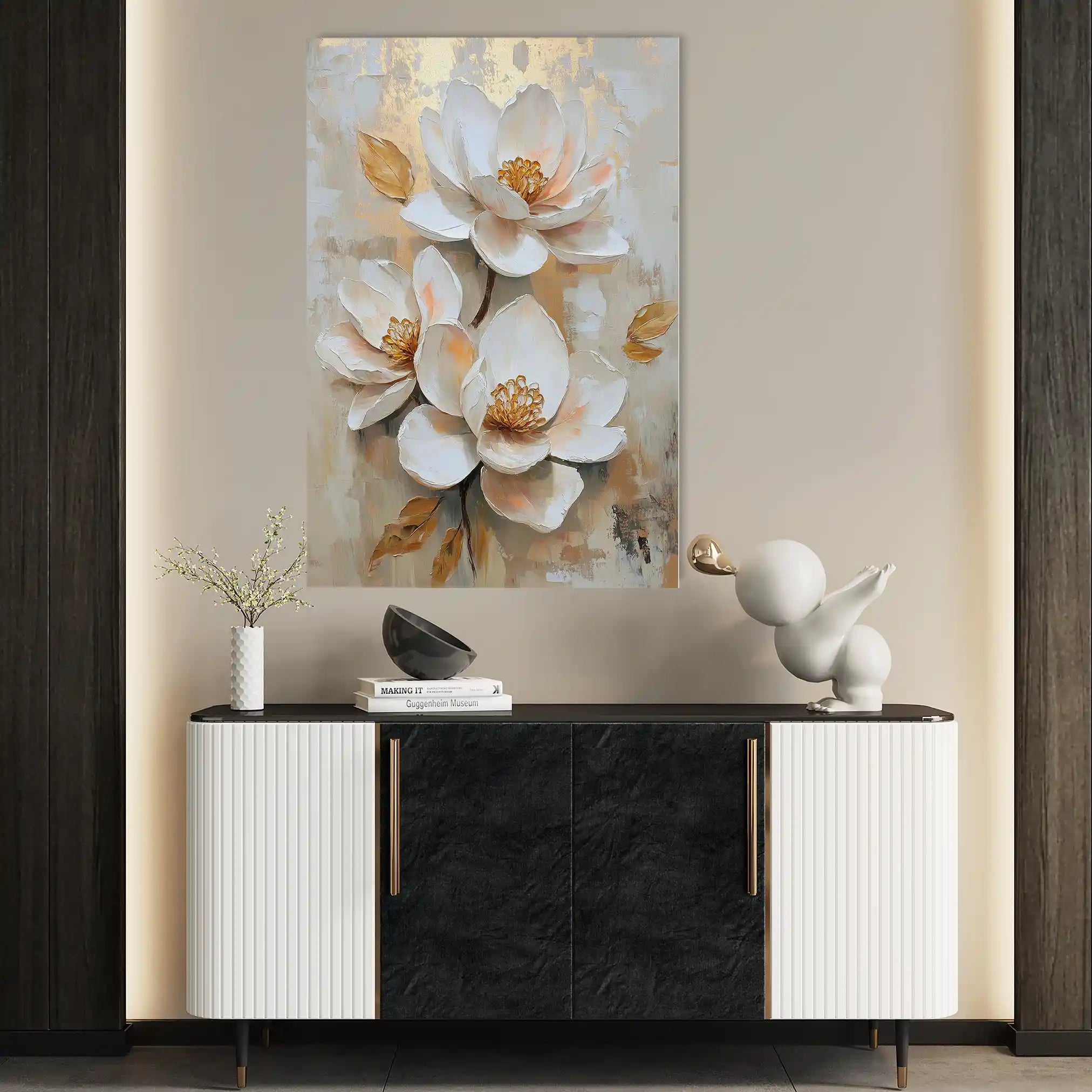 Floral Canvas Wall Art WAD1491-F 90 x 60 cm / Stretched on hidden frame