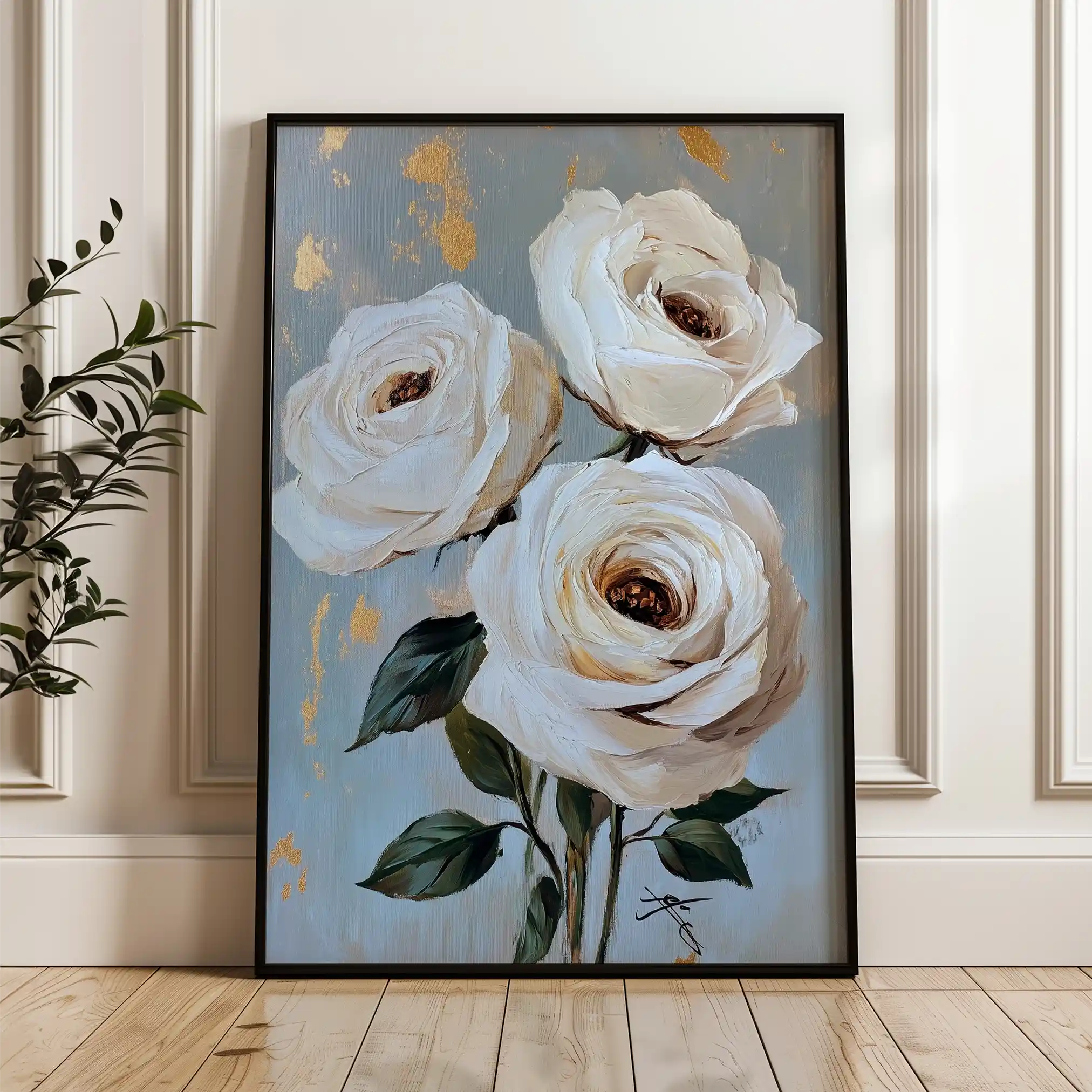 Floral Canvas Wall Art WAD1495-F 90 x 60 cm / Stretched on hidden frame