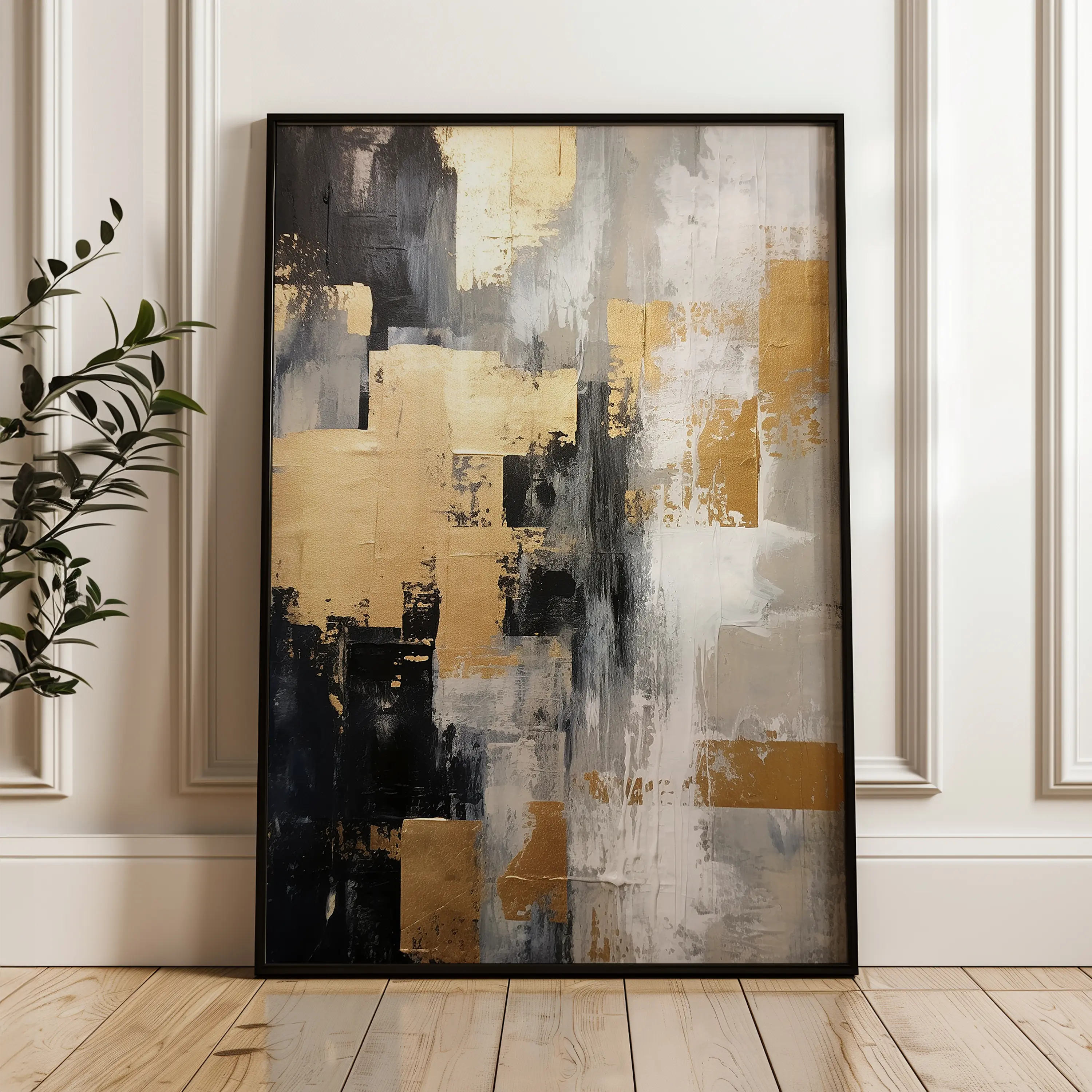 Abstract Canvas Wall Art WAD150-A 90 x 60 cm / Stretched on hidden frame