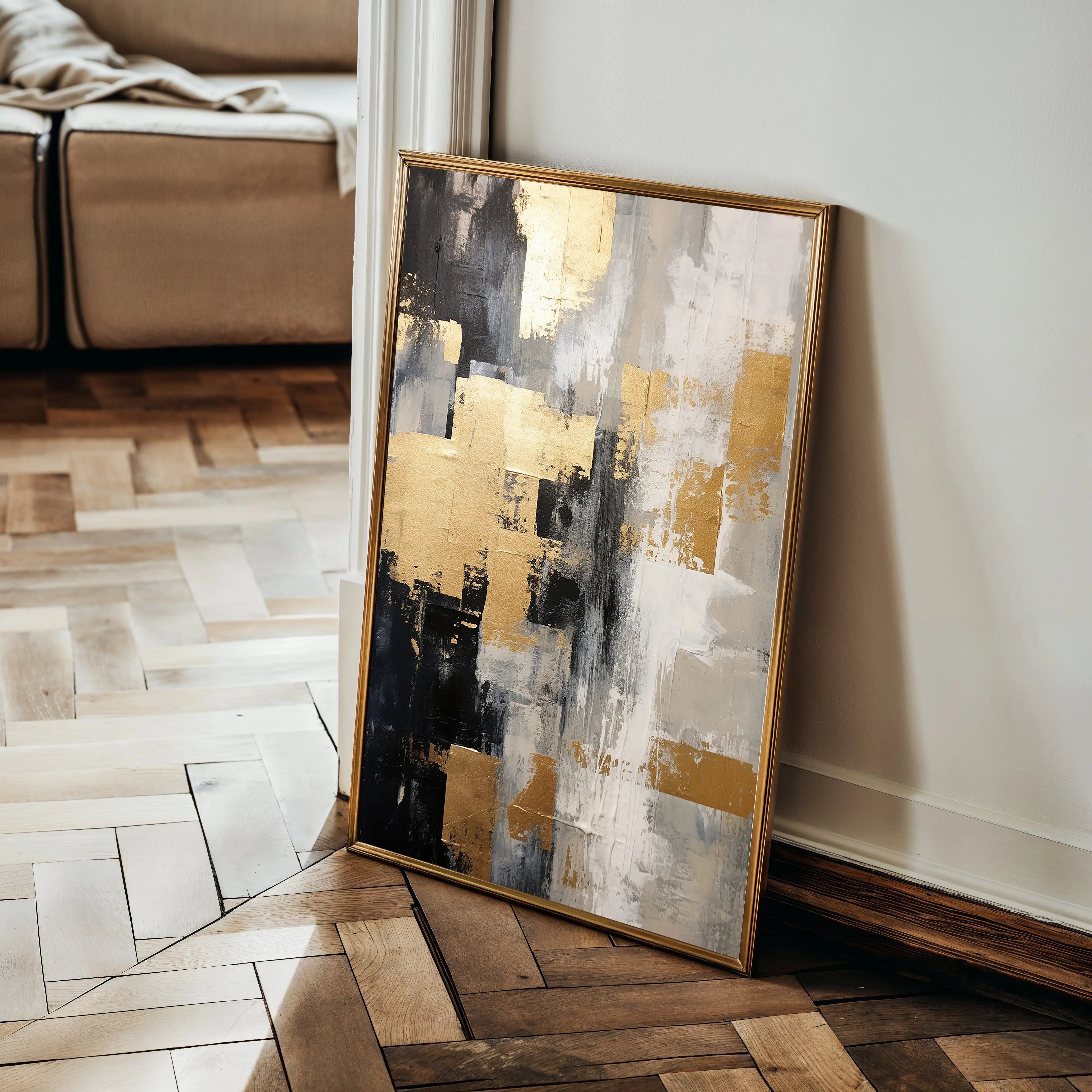 Abstract Canvas Wall Art WAD150-A 90 x 60 cm / Stretched on hidden frame