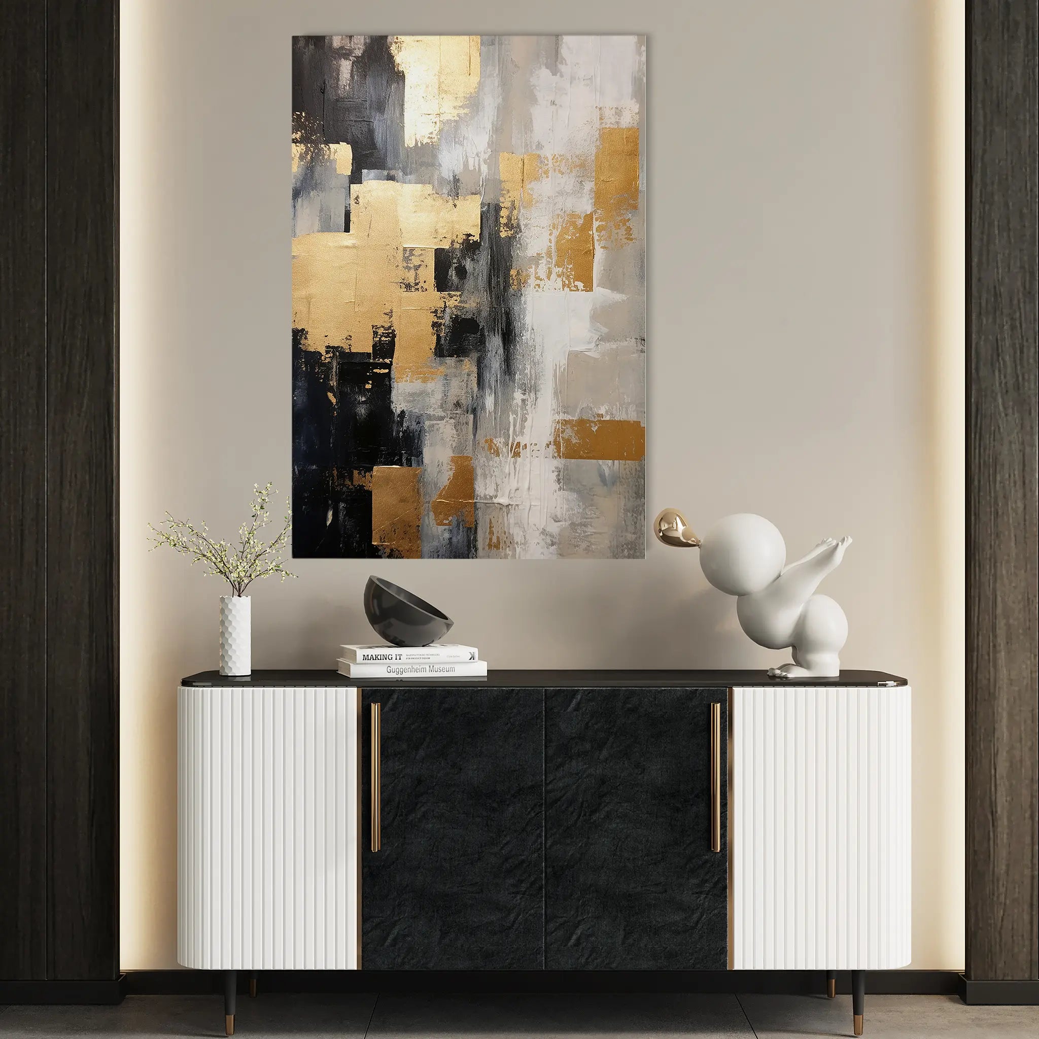 Abstract Canvas Wall Art WAD150-A 90 x 60 cm / Stretched on hidden frame