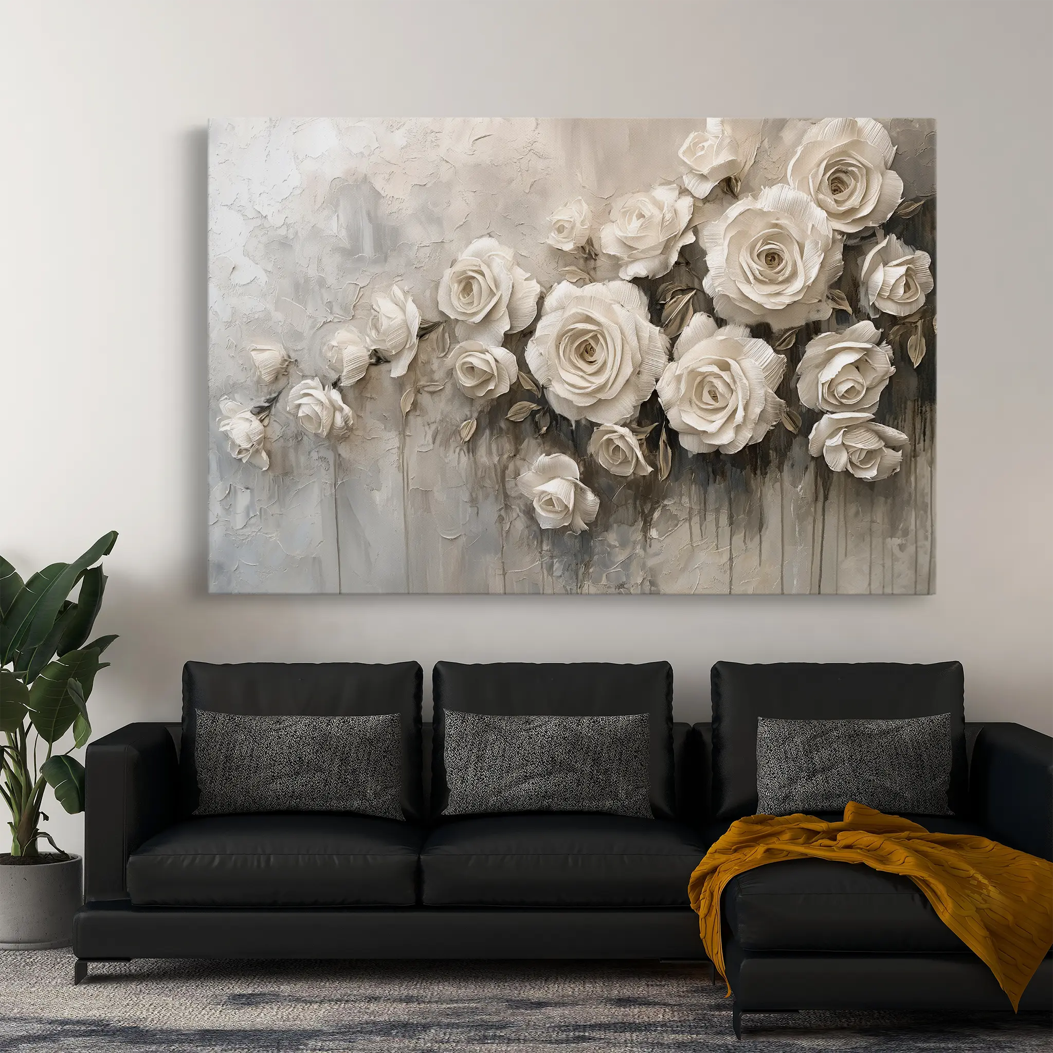 Floral Canvas Wall Art WAD150-F 90 x 60 cm / Stretched on hidden frame