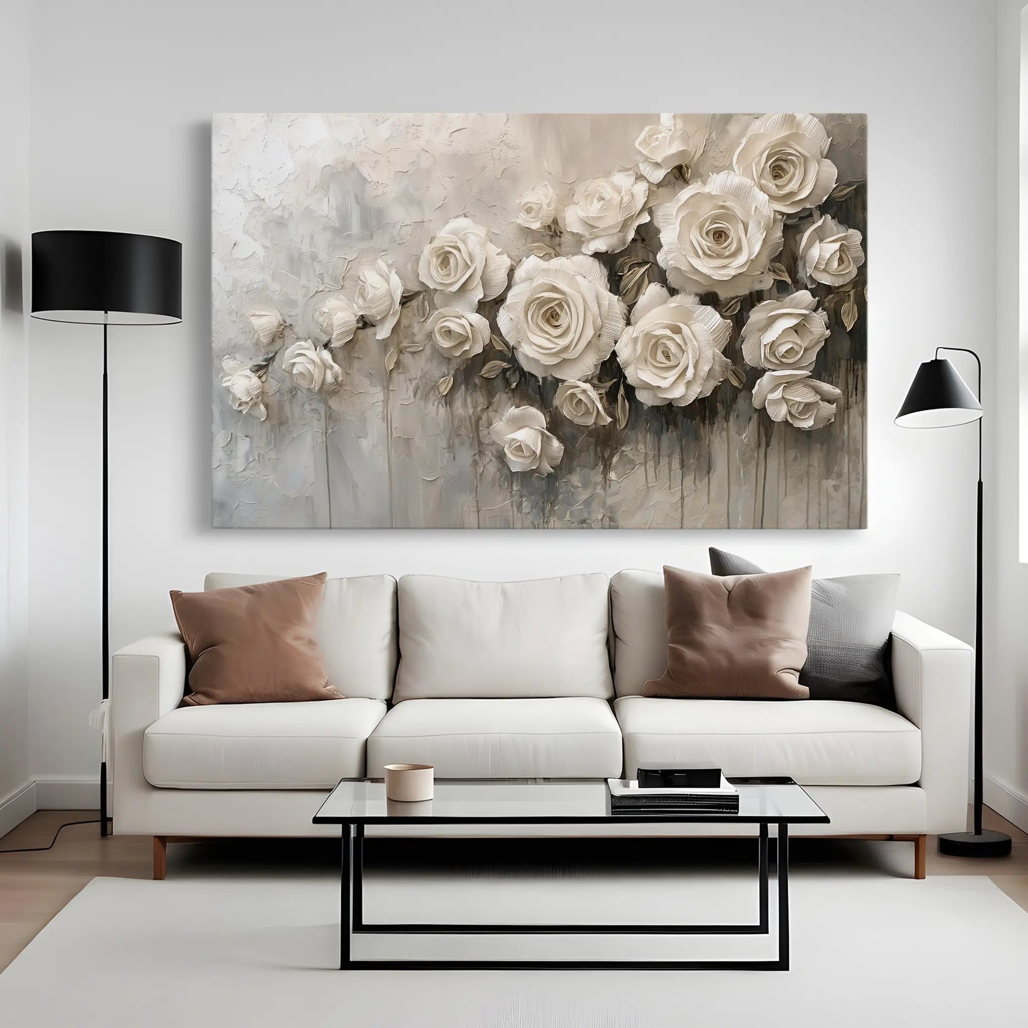 Floral Canvas Wall Art WAD150-F 90 x 60 cm / Stretched on hidden frame