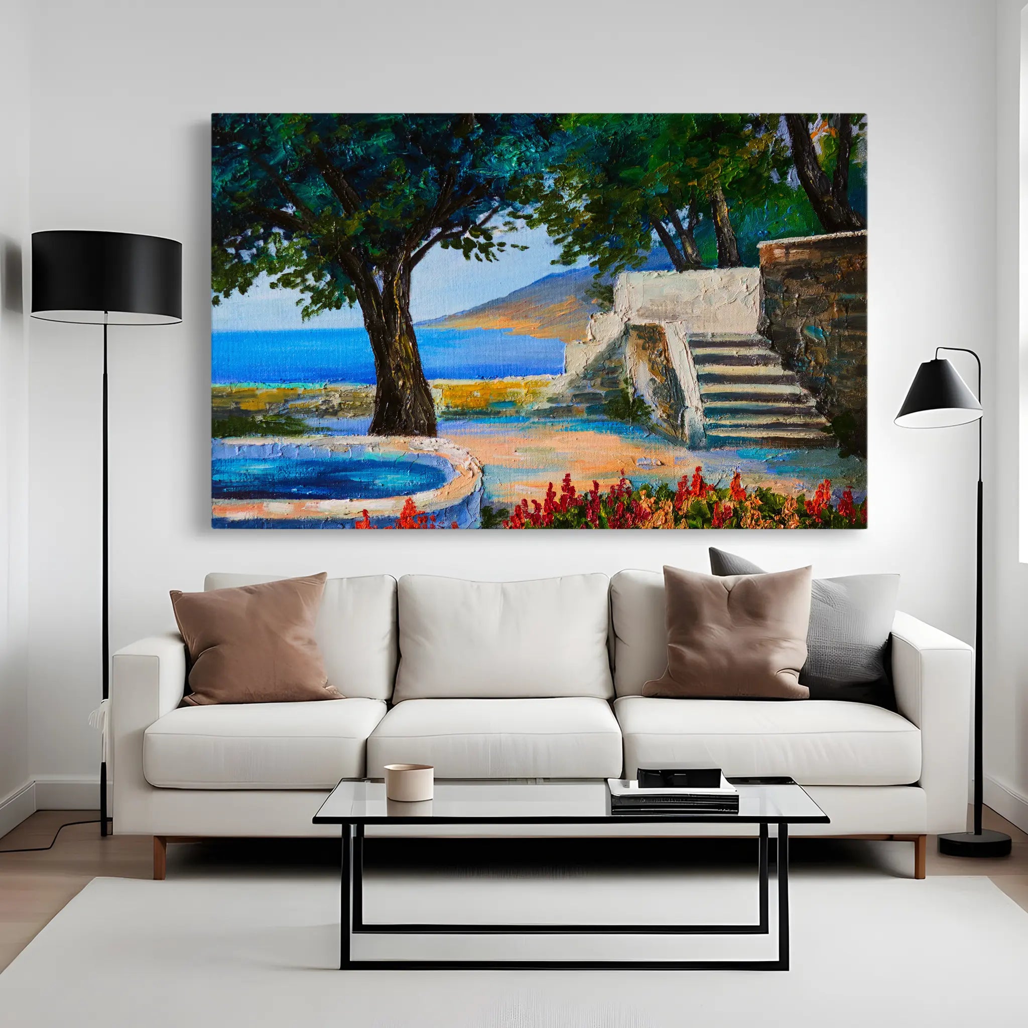 Landscape Canvas Wall Art WAD150-L 90 x 60 cm / Stretched on hidden frame