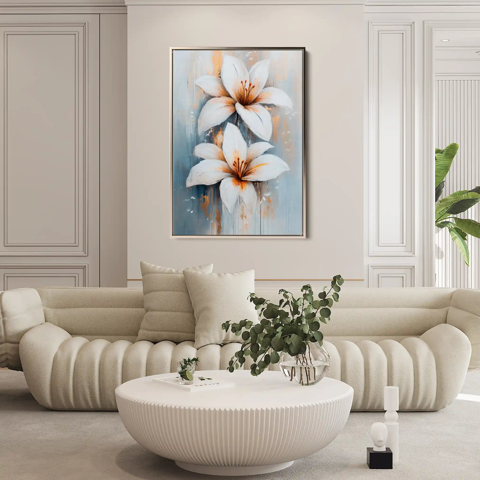 Floral Canvas Wall Art WAD1500-F 90 x 60 cm / Stretched on hidden frame