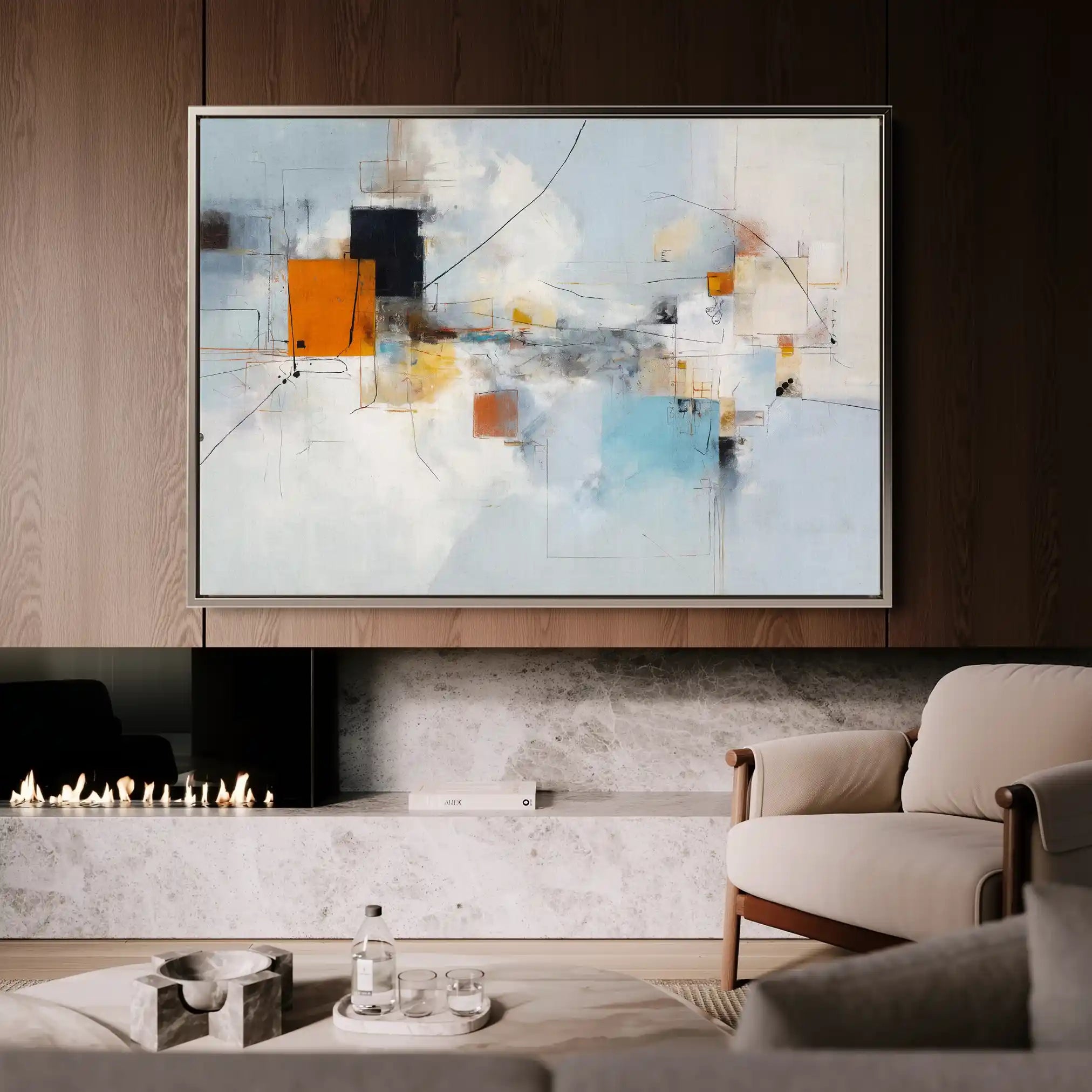 Abstract 1507 Canvas Art 60 x 40 cm / Stretched on hidden frame