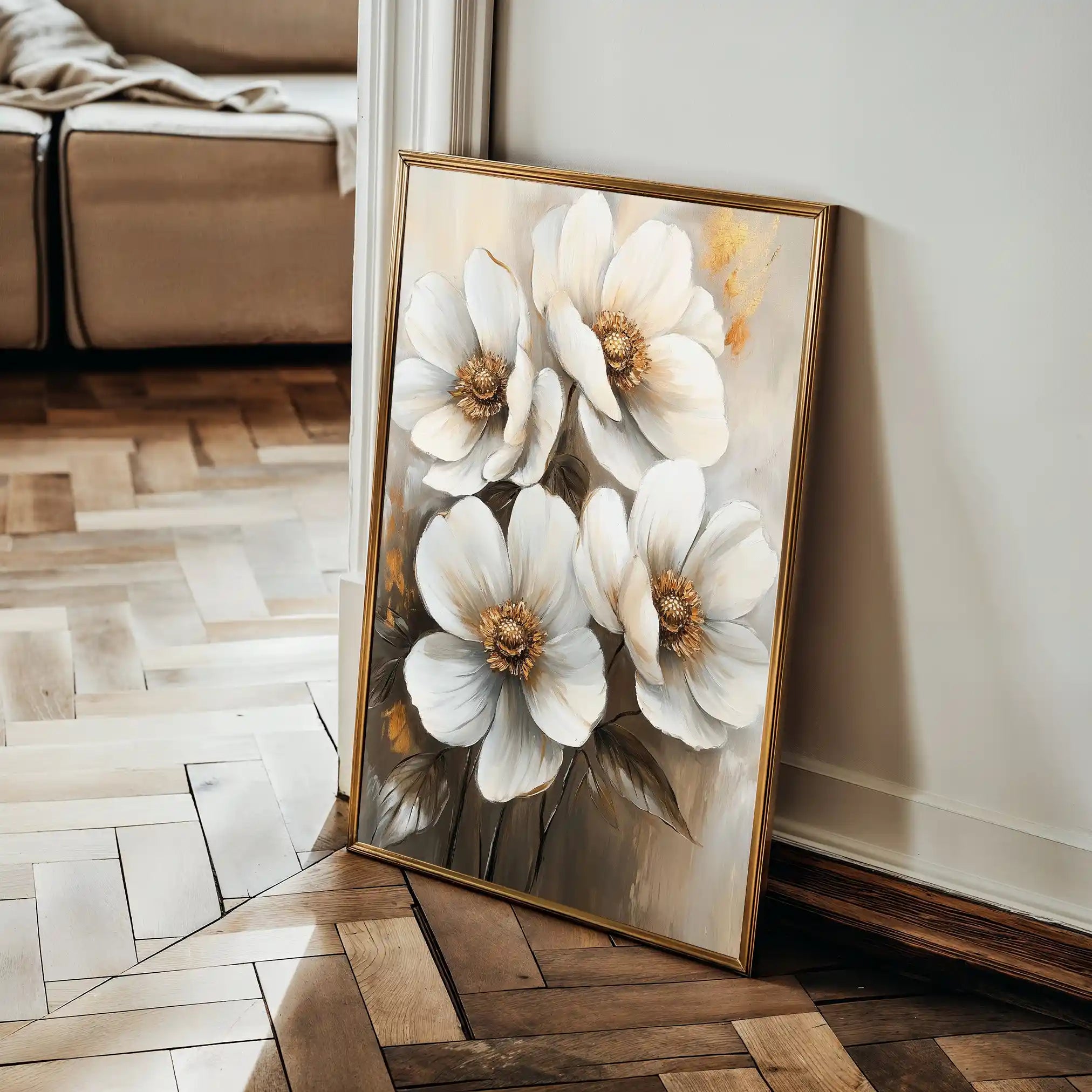 Floral Canvas Wall Art WAD1507-F 90 x 60 cm / Stretched on hidden frame
