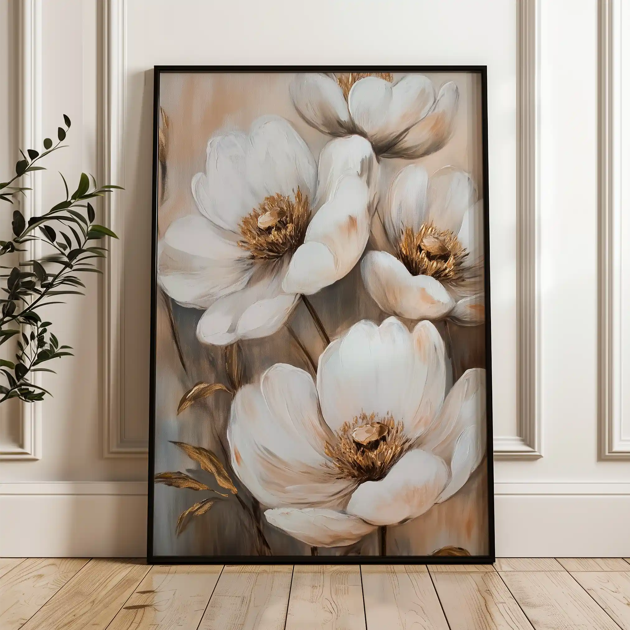 Floral Canvas Wall Art WAD1509-F 90 x 60 cm / Stretched on hidden frame