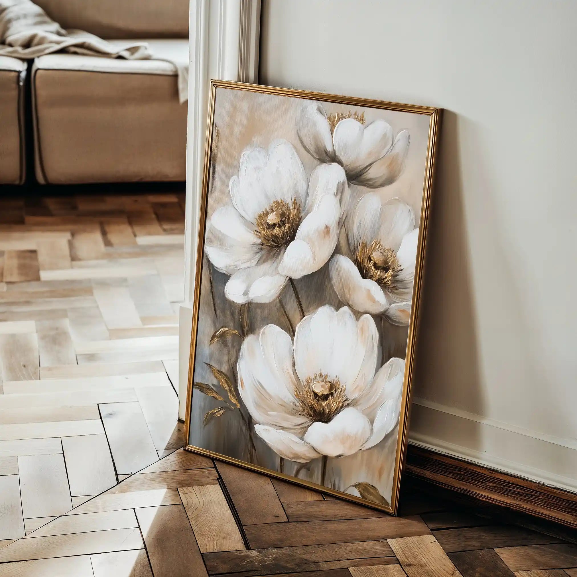 Floral Canvas Wall Art WAD1509-F 90 x 60 cm / Stretched on hidden frame