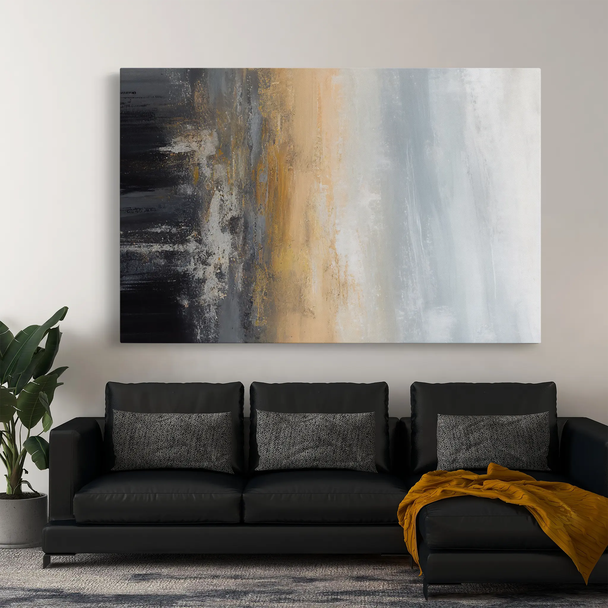 Abstract Canvas Wall Art WAD151-A 90 x 60 cm / Stretched on hidden frame