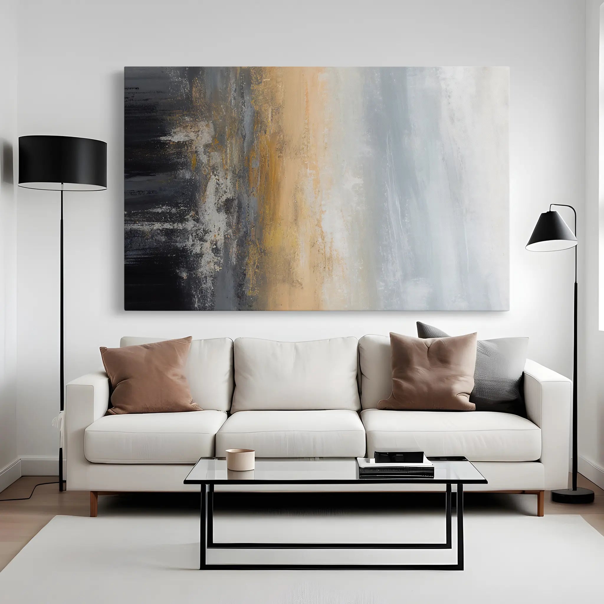 Abstract Canvas Wall Art WAD151-A 90 x 60 cm / Stretched on hidden frame