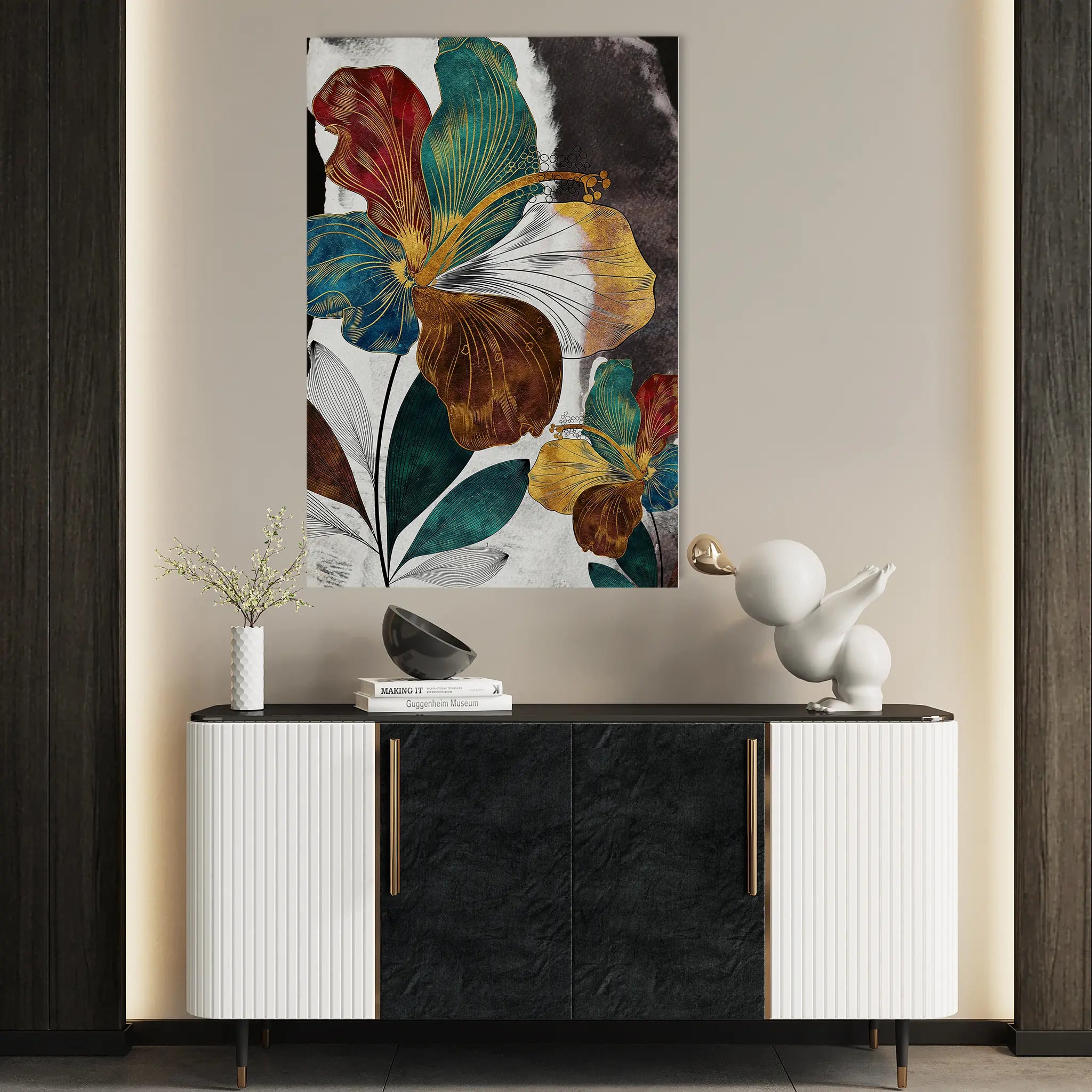 Floral Canvas Wall Art WAD151-F 90 x 60 cm / Stretched on hidden frame