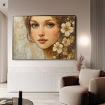 Portrait 151 Canvas Art 90 x 60 cm / Stretched on hidden frame