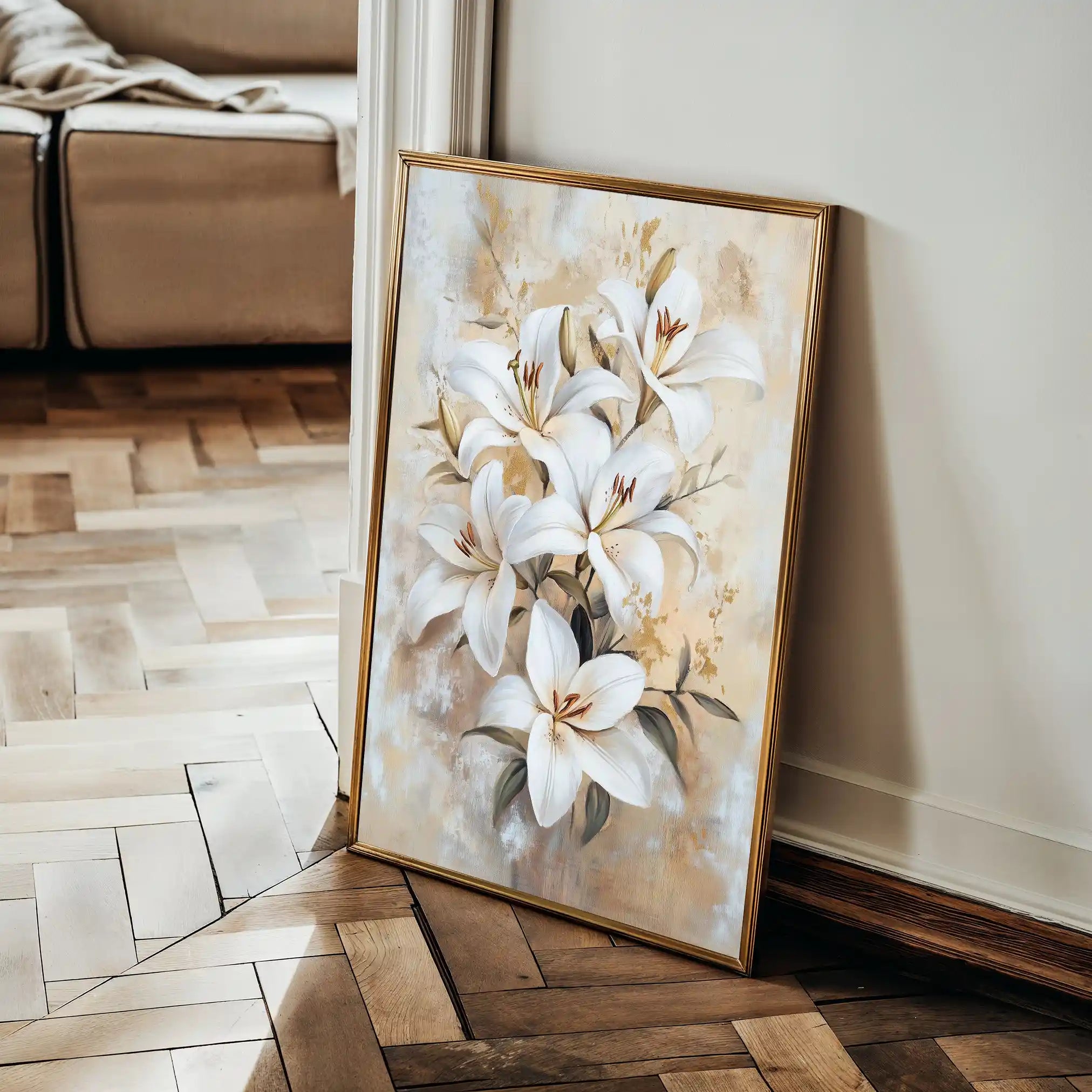 Floral Canvas Wall Art WAD1510-F 90 x 60 cm / Stretched on hidden frame